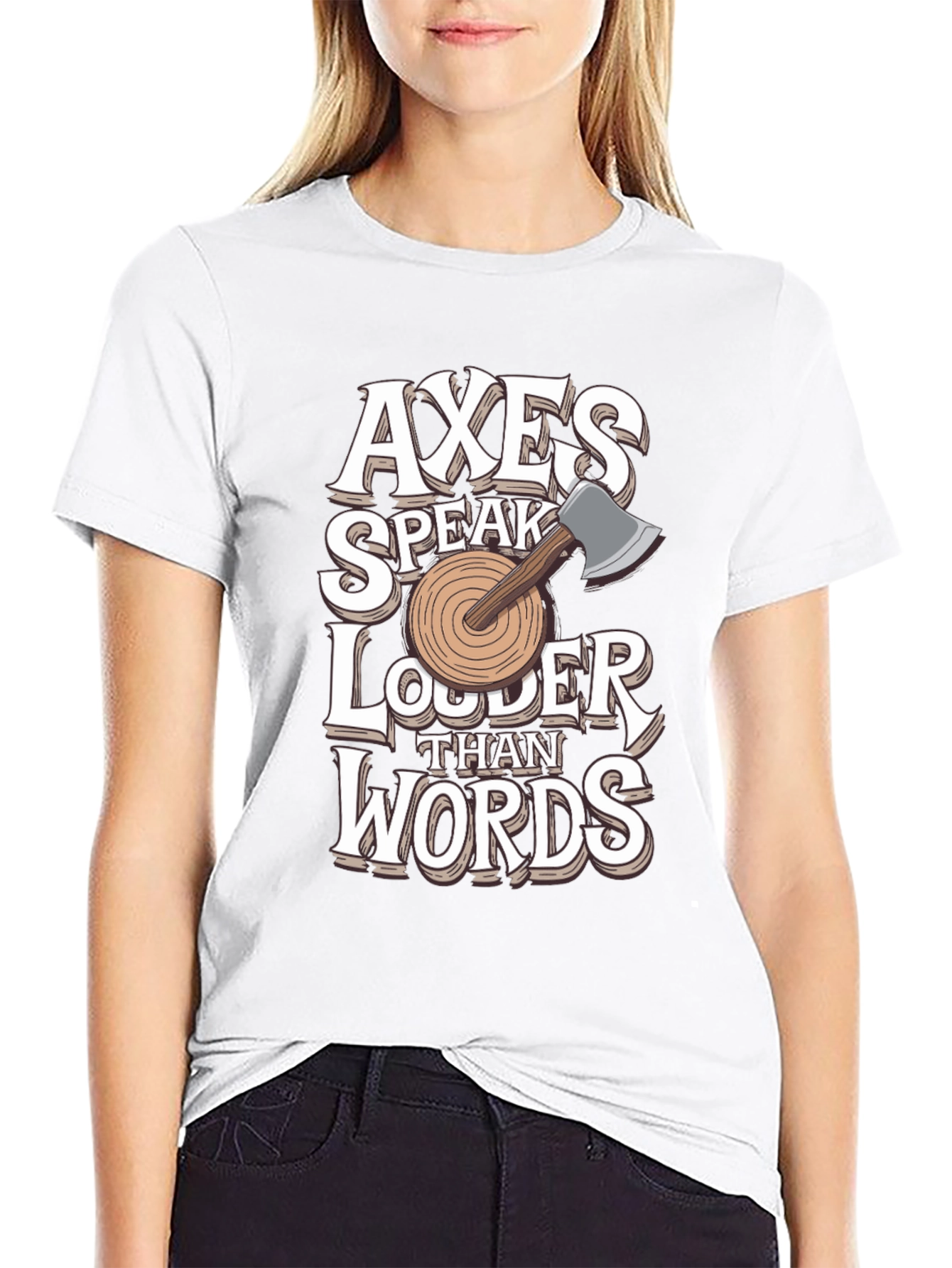 Black Axes Speak Louder Than Words Graphic Tee view 9