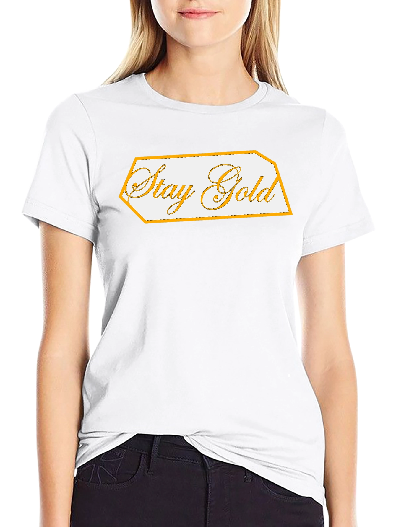 Black Stay Gold Graphic Tee - Classic Black view 9