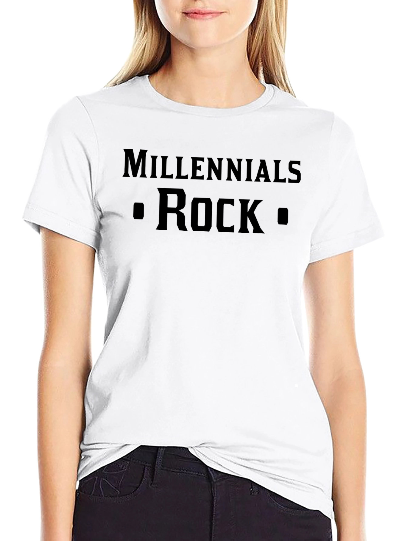 Black Millennials Rock T-Shirt - Stylish & Comfortable view 9