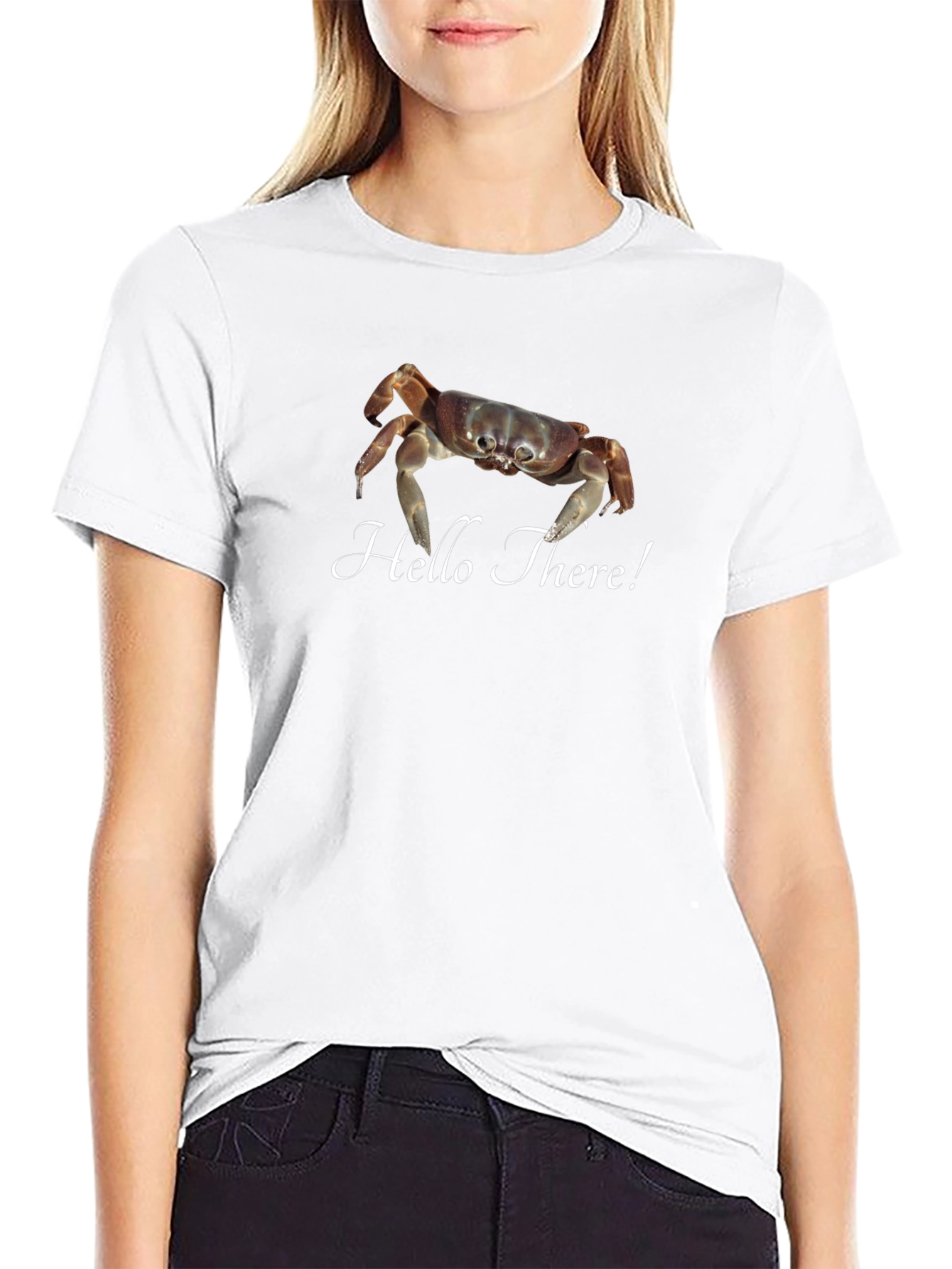 Black Hello There Crab T-Shirt - Unique Design view 9