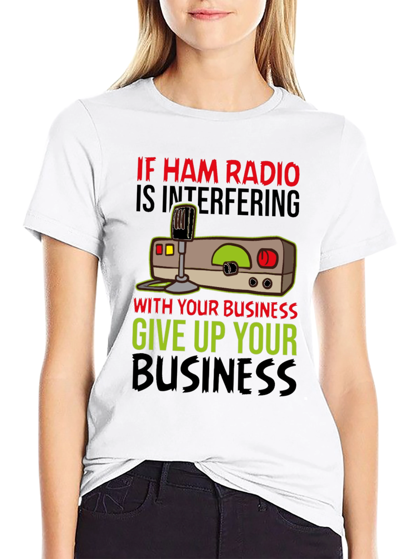 Black Ham Radio T-Shirt - Give Up Your Business view 9
