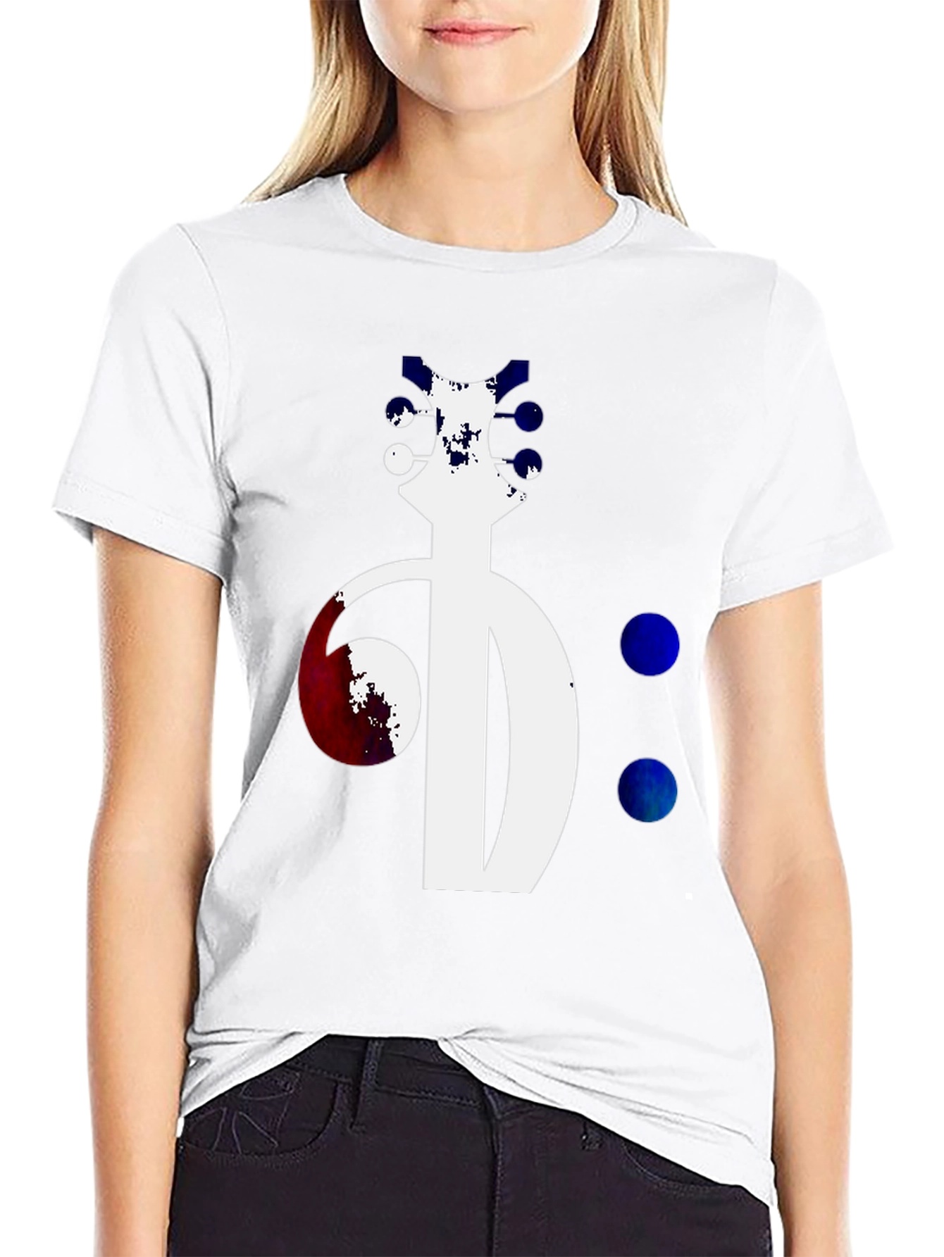 Abstract Guitar Bass Clef Graphic Tee - Unique Music Shirt - 9