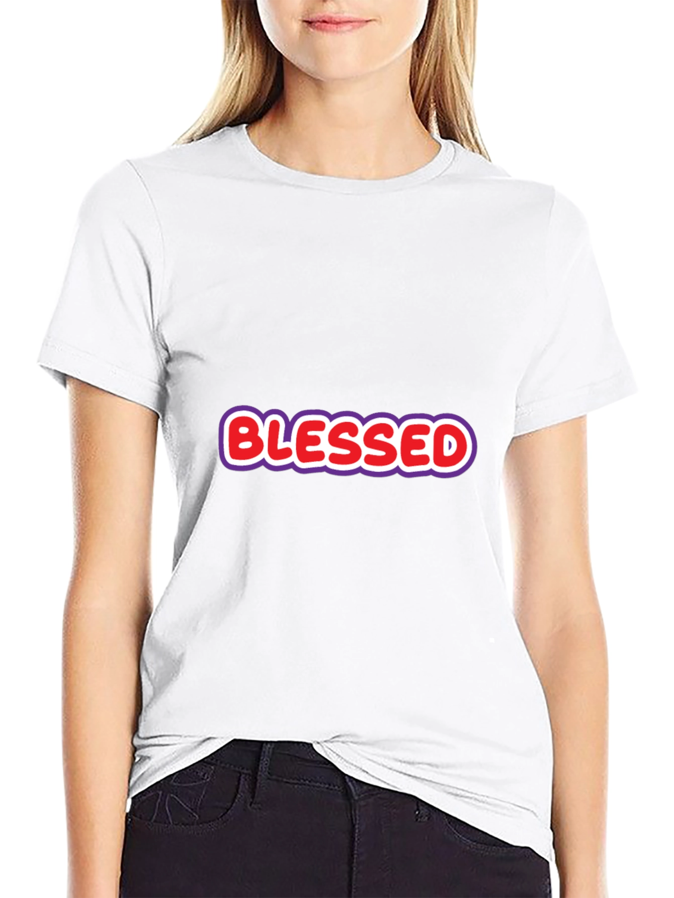 Black Blessed Graphic T-Shirt - Casual Style view 9
