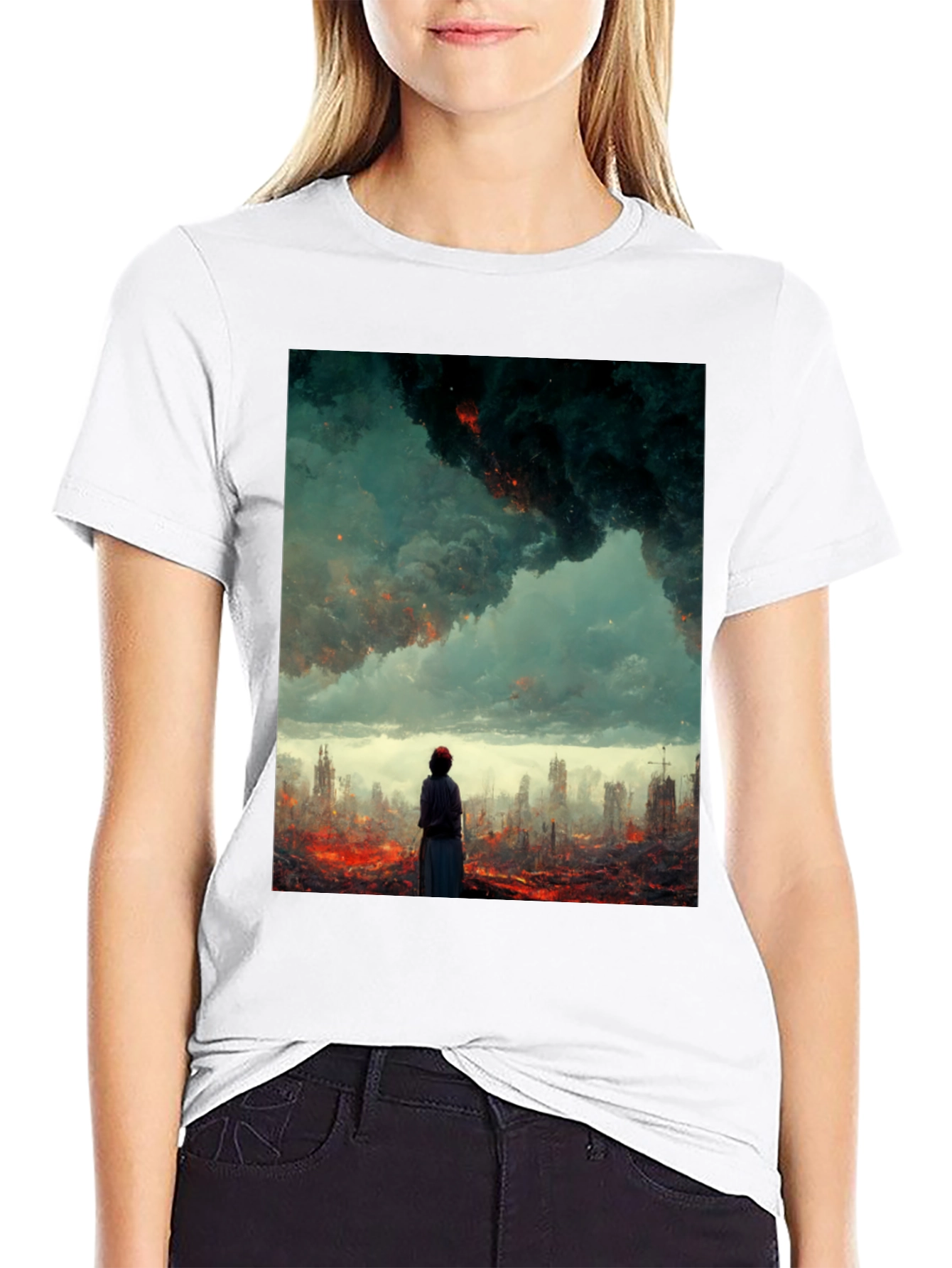 Black Apocalyptic Vision Graphic Tee - Black view 9
