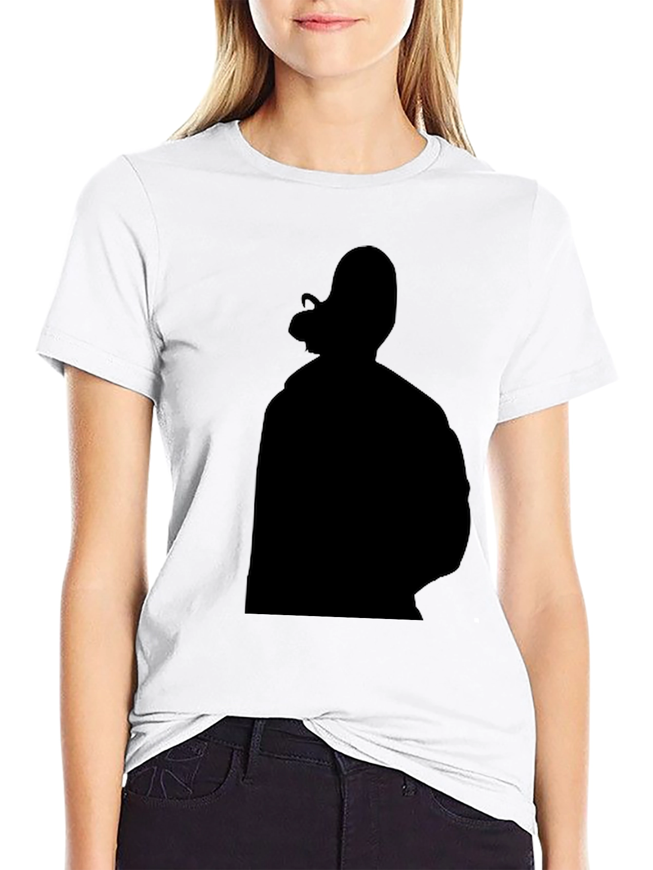 Black Black Graphic Tee - Silhouette Design view 9