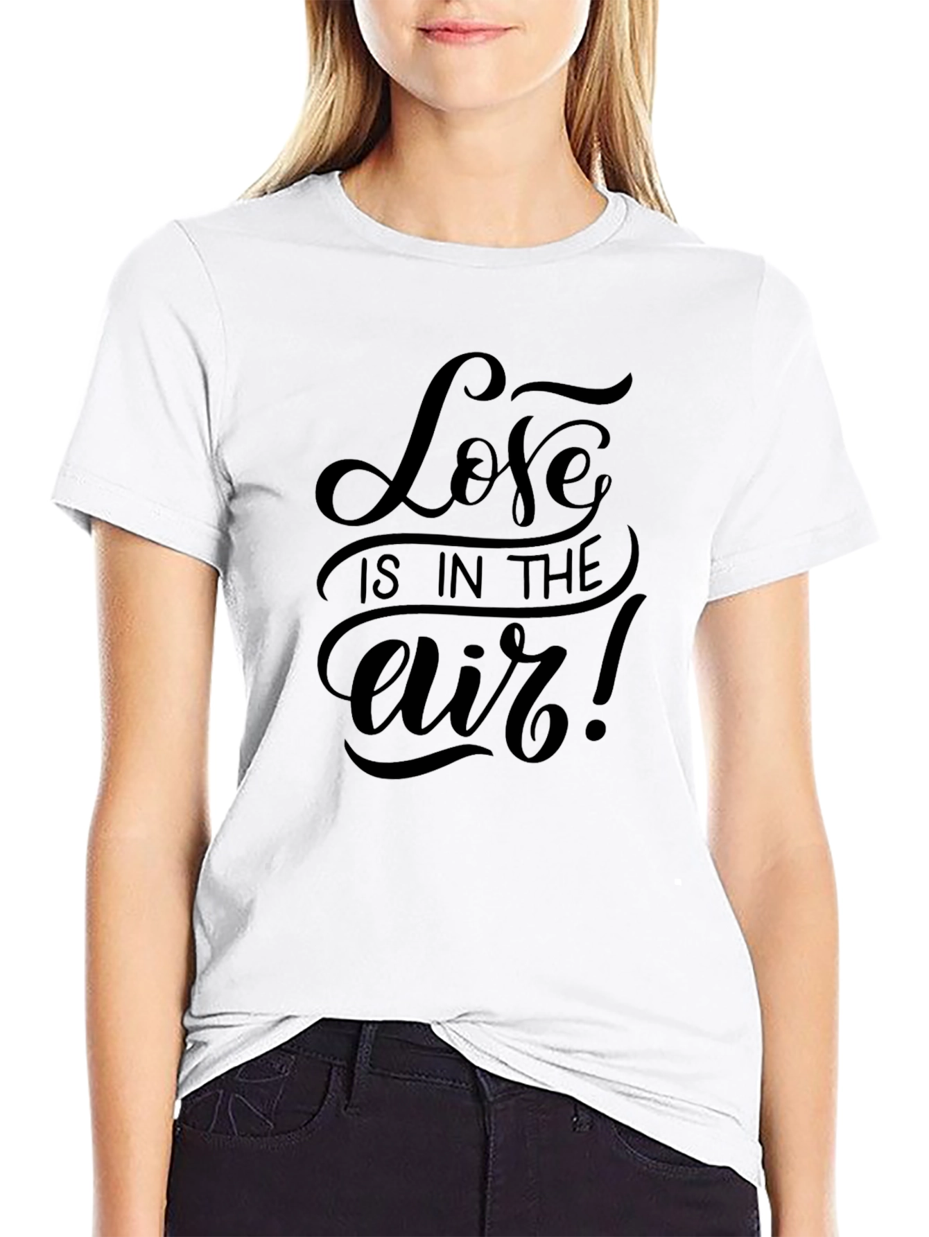 Black Love is in the Air Black Graphic Tee view 9