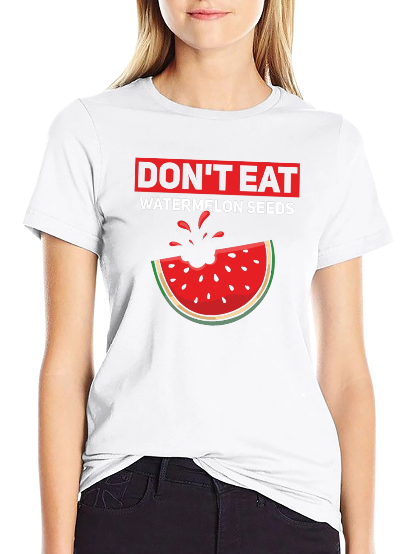 Black Don't Eat Watermelon Seeds Graphic T-Shirt view 9