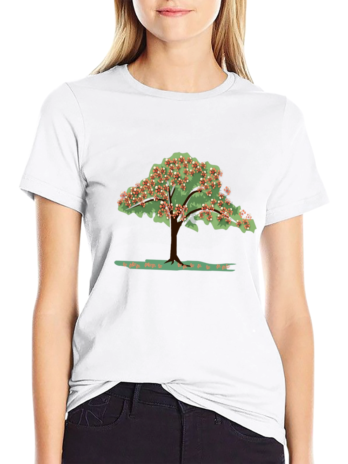 Black Nature Tree Graphic T-Shirt - Black view 9