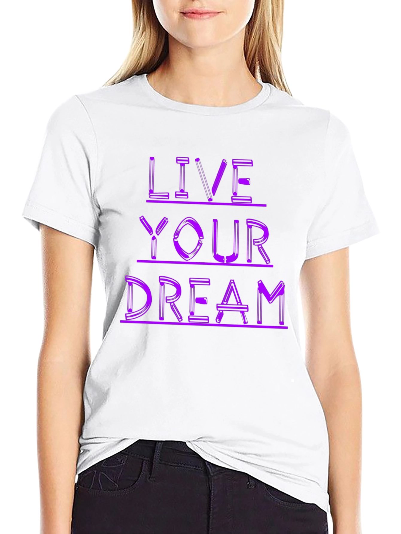 Black Live Your Dream Graphic Tee - Trendy Stylish Shirt view 9