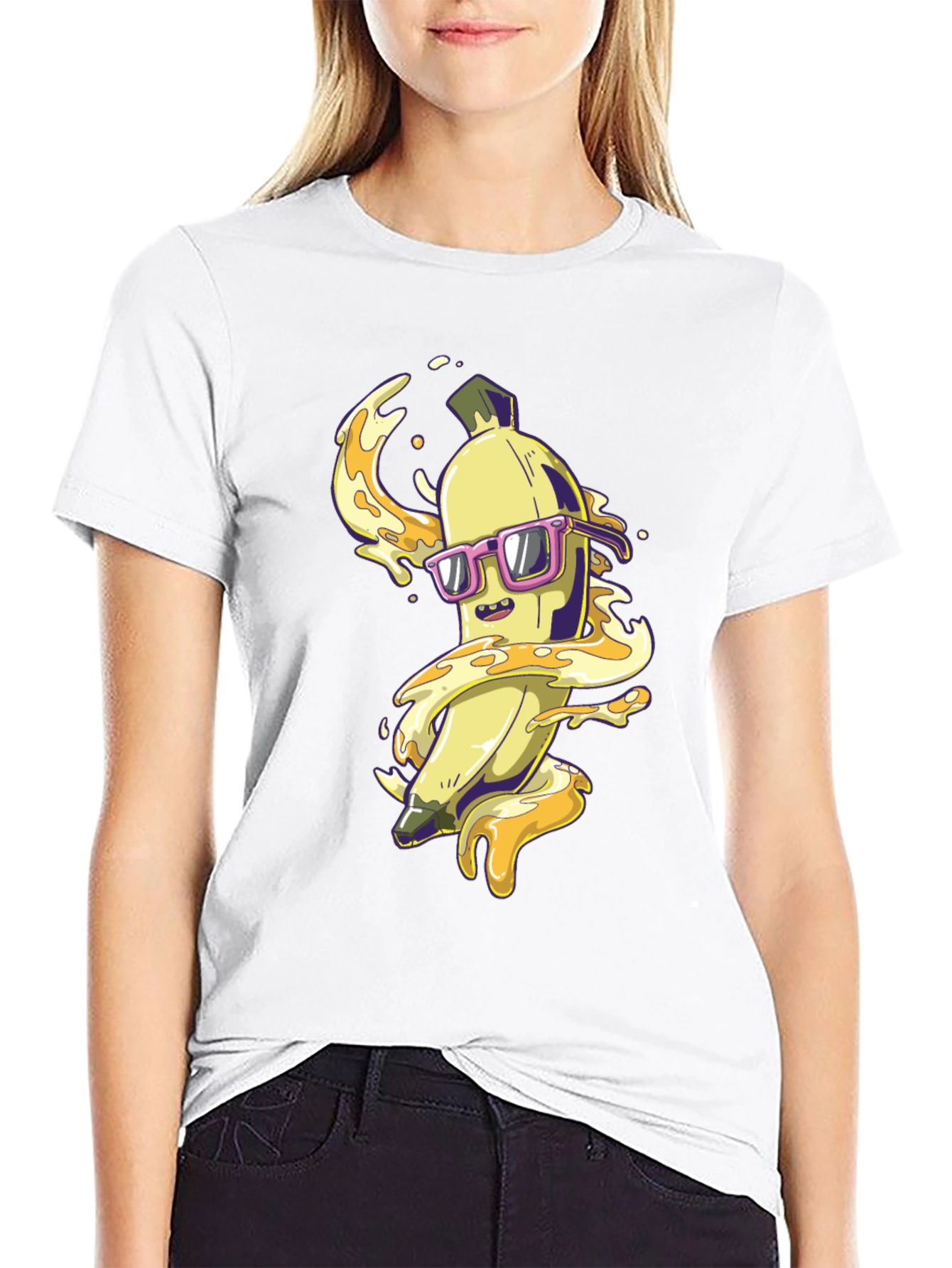Black Cool Banana Graphic T-Shirt view 9