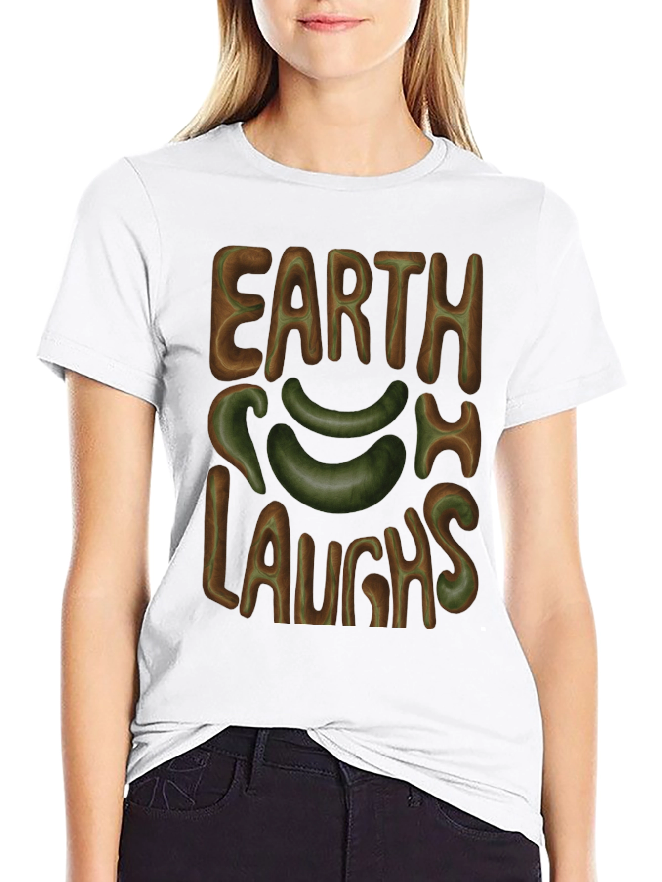 Black Earth Laughs T-Shirt - Graphic Tee view 9