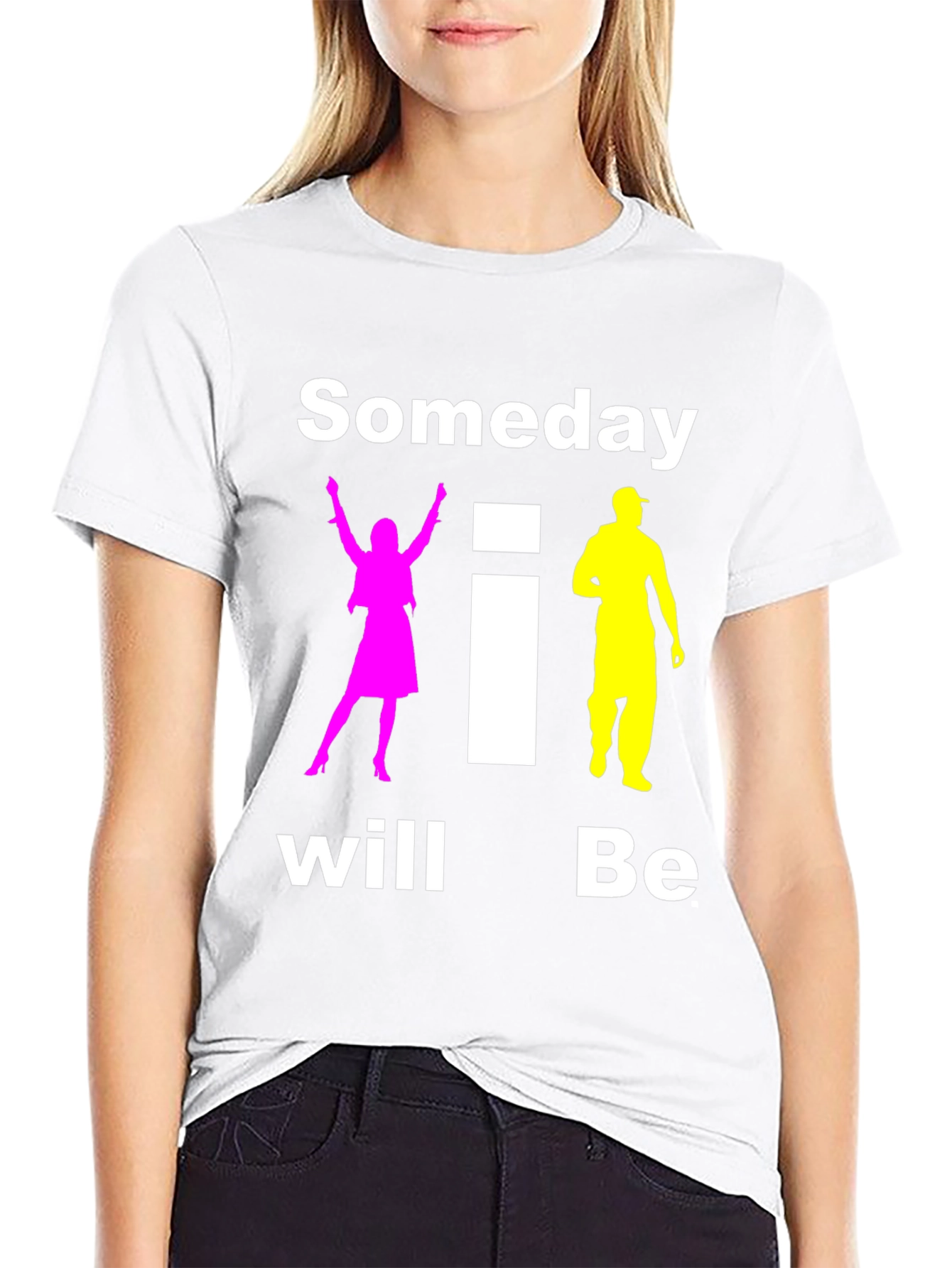 Black Someday I will Be T-Shirt Black Cotton view 9