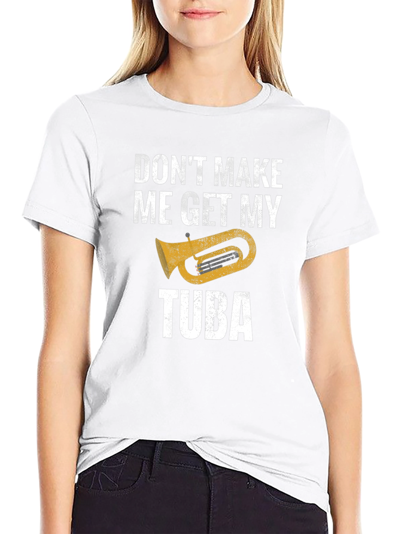 Black Don't Make Me Get My Tuba - Funny Music T-Shirt view 9