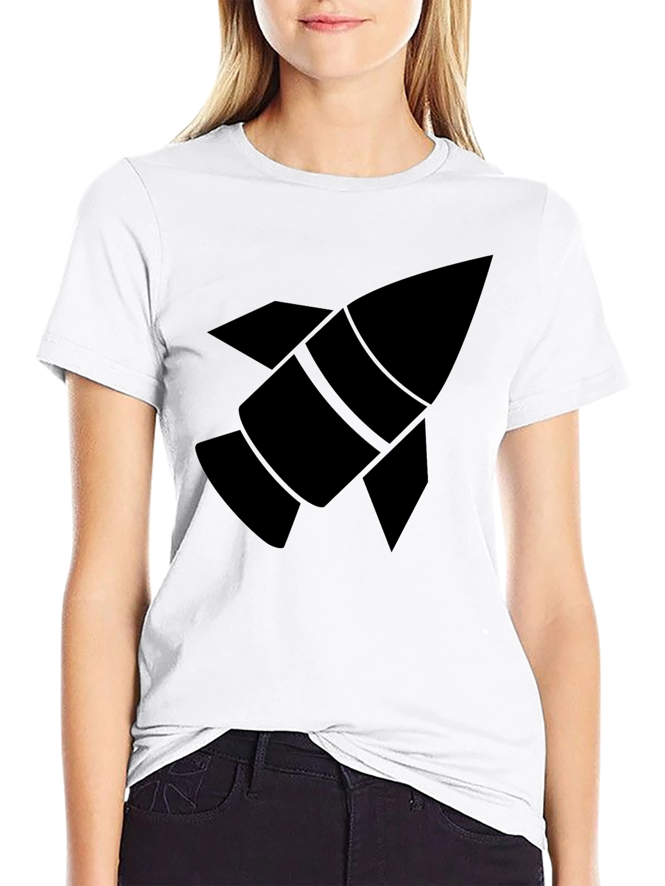 Black Rocket Graphic Black T-Shirt view 9
