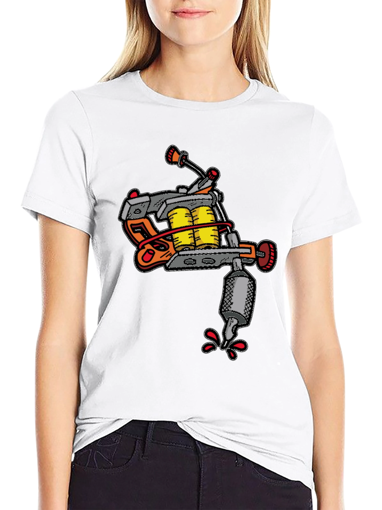 Black Tattoo Machine Graphic Tee - Unique Design view 9