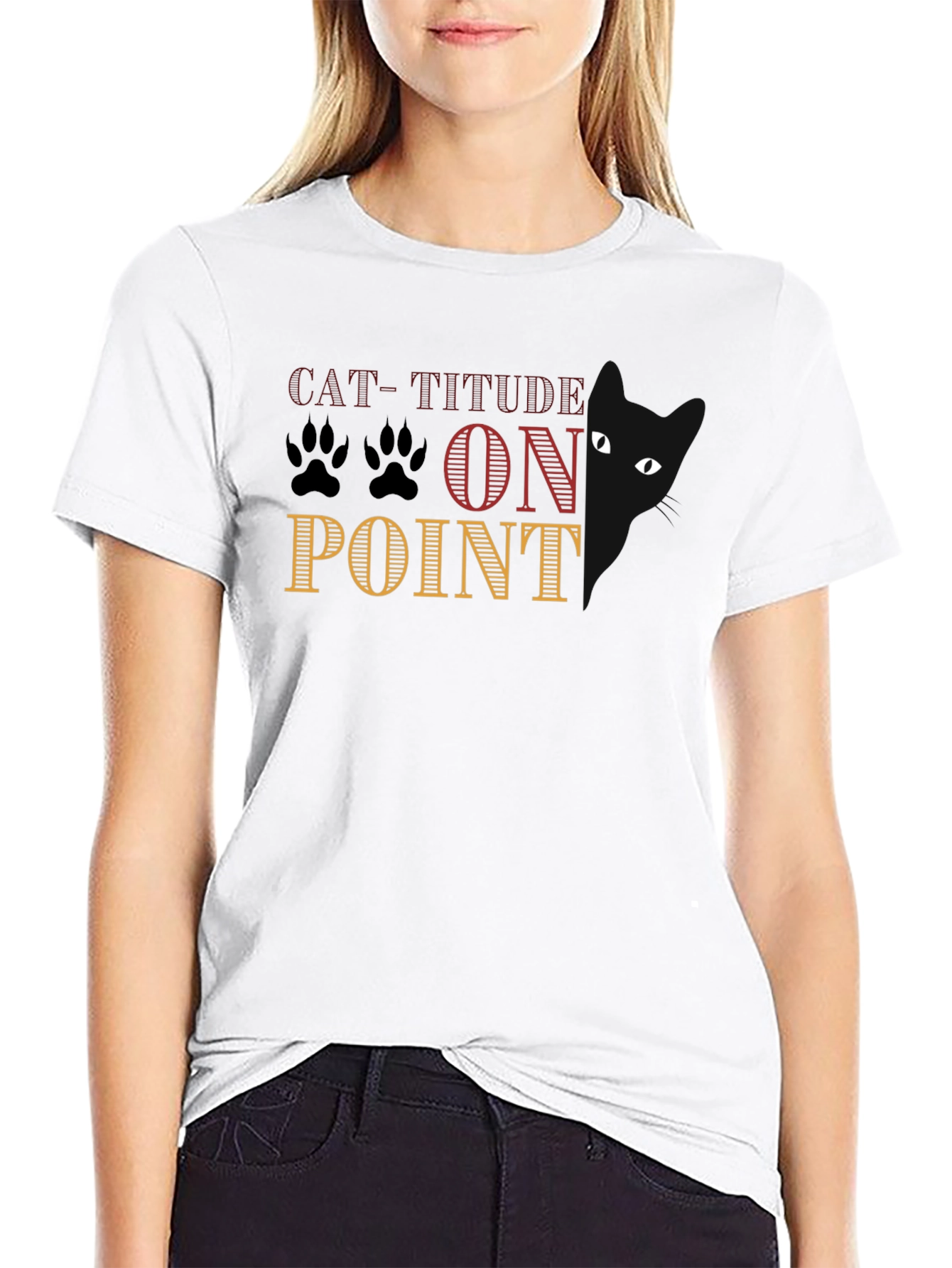 Black Cat-Titude On Point Graphic Tee view 9