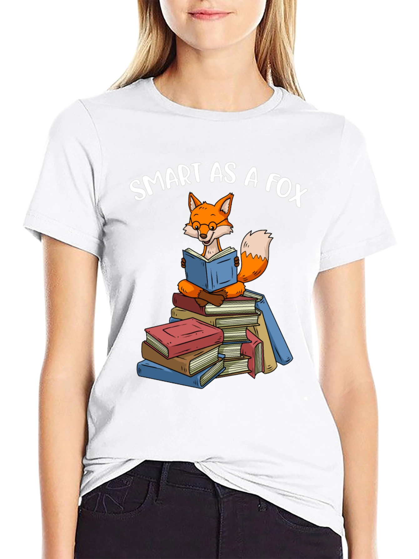 Black Smart As A Fox Book T-Shirt view 9