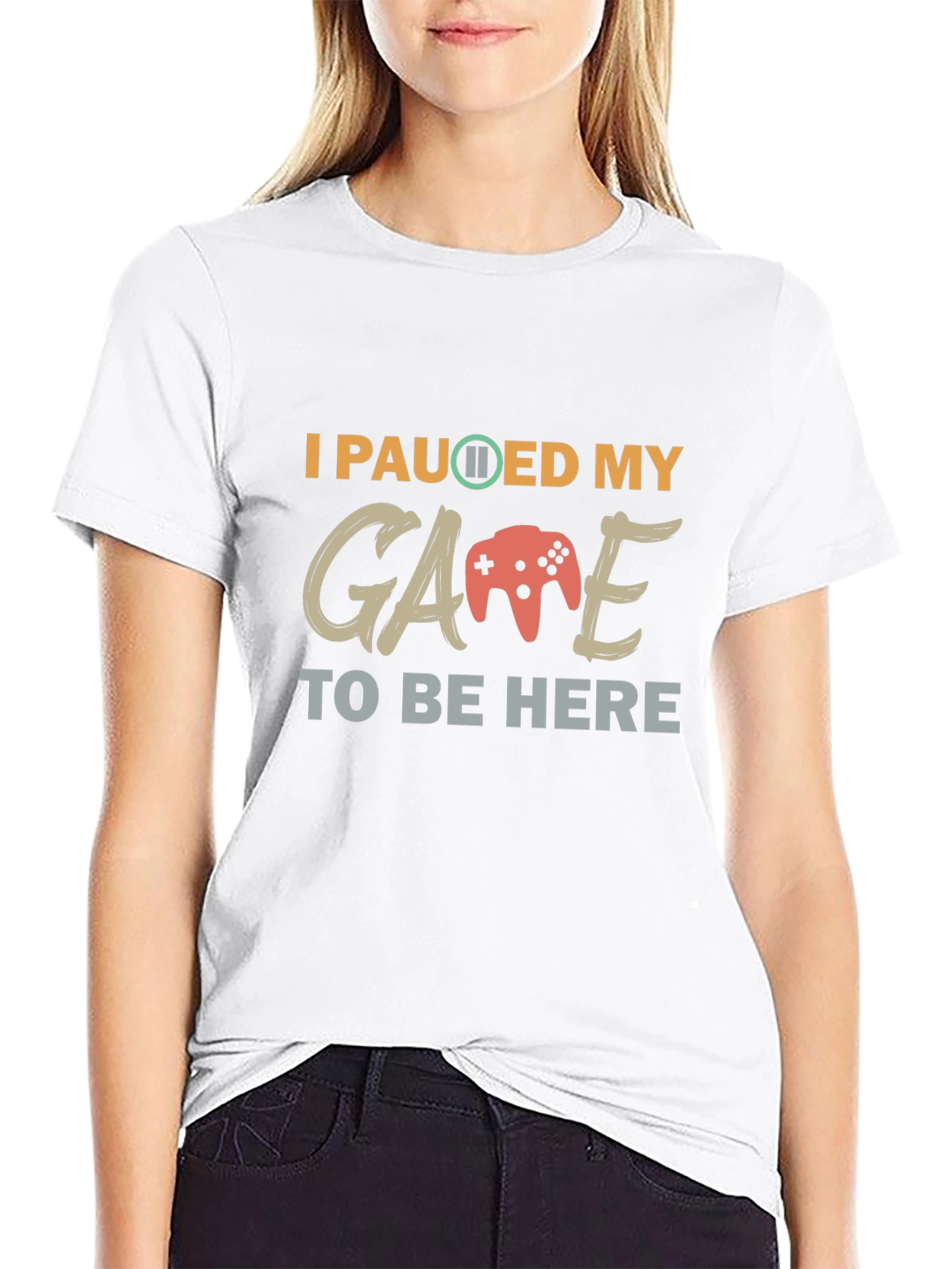 Black I Paused My Game T-Shirt - Gamer Apparel view 9