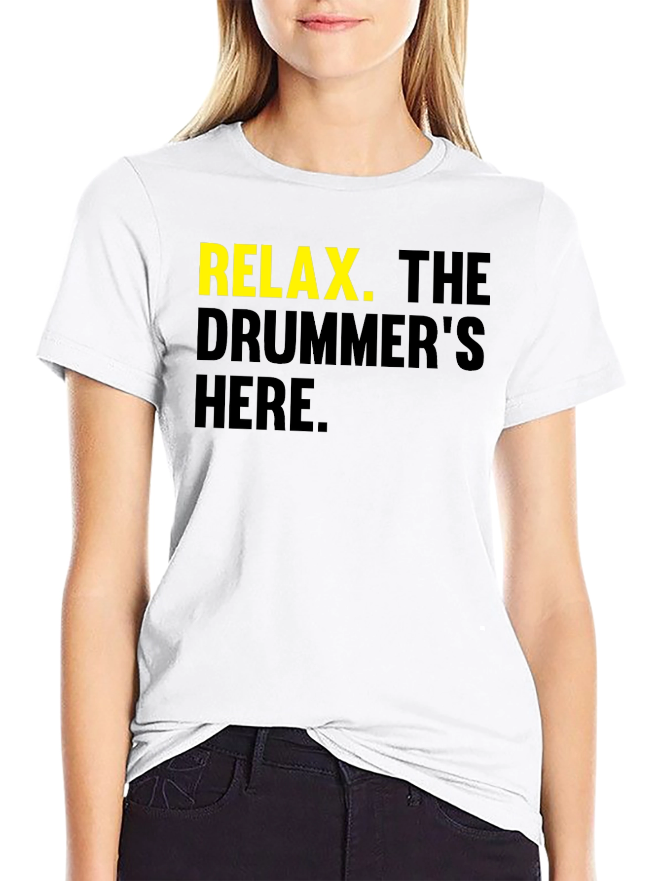 Black Relax The Drummer's Here - Graphic Tee view 9