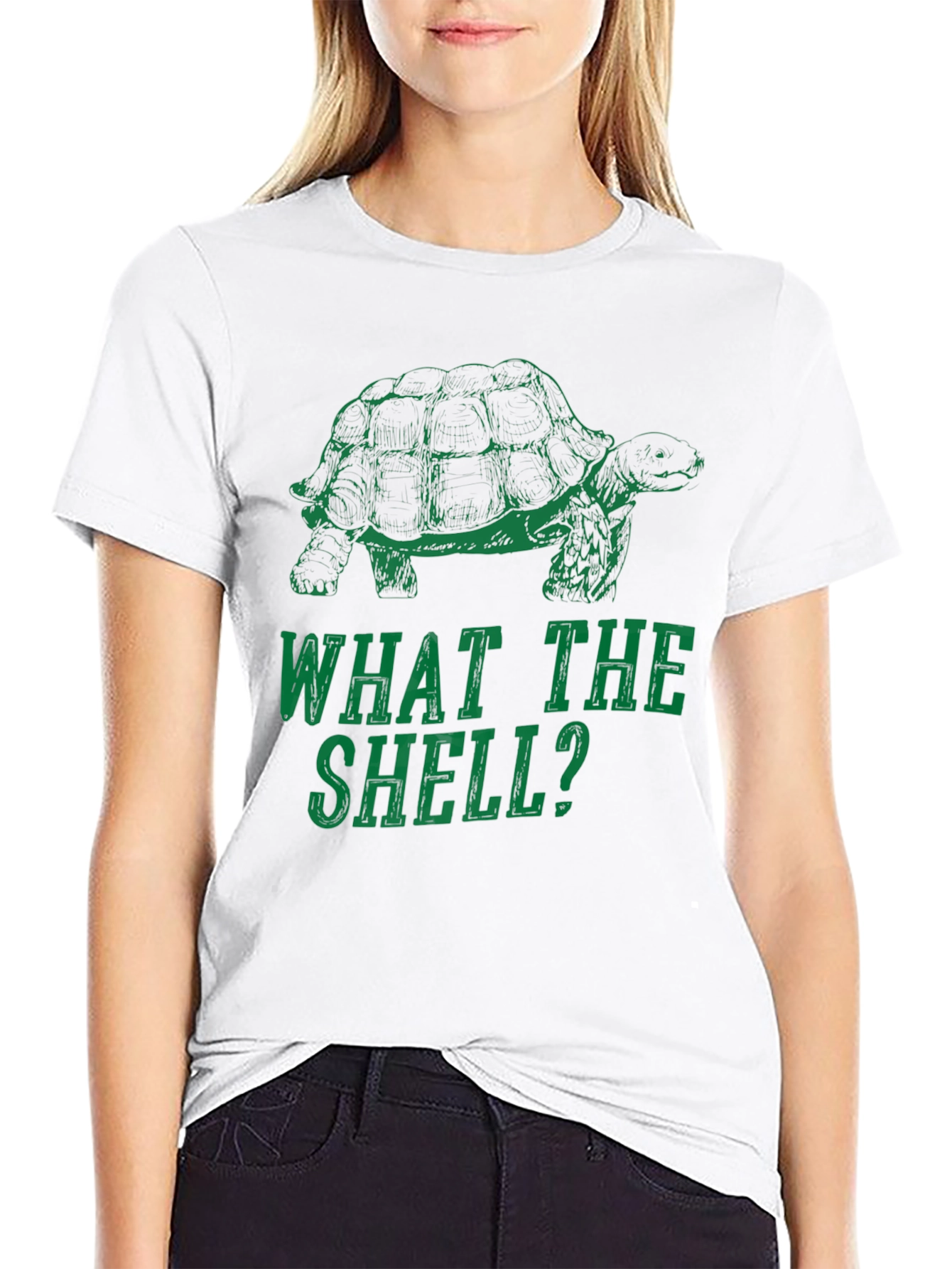 Black What the Shell? Turtle Graphic T-Shirt view 9