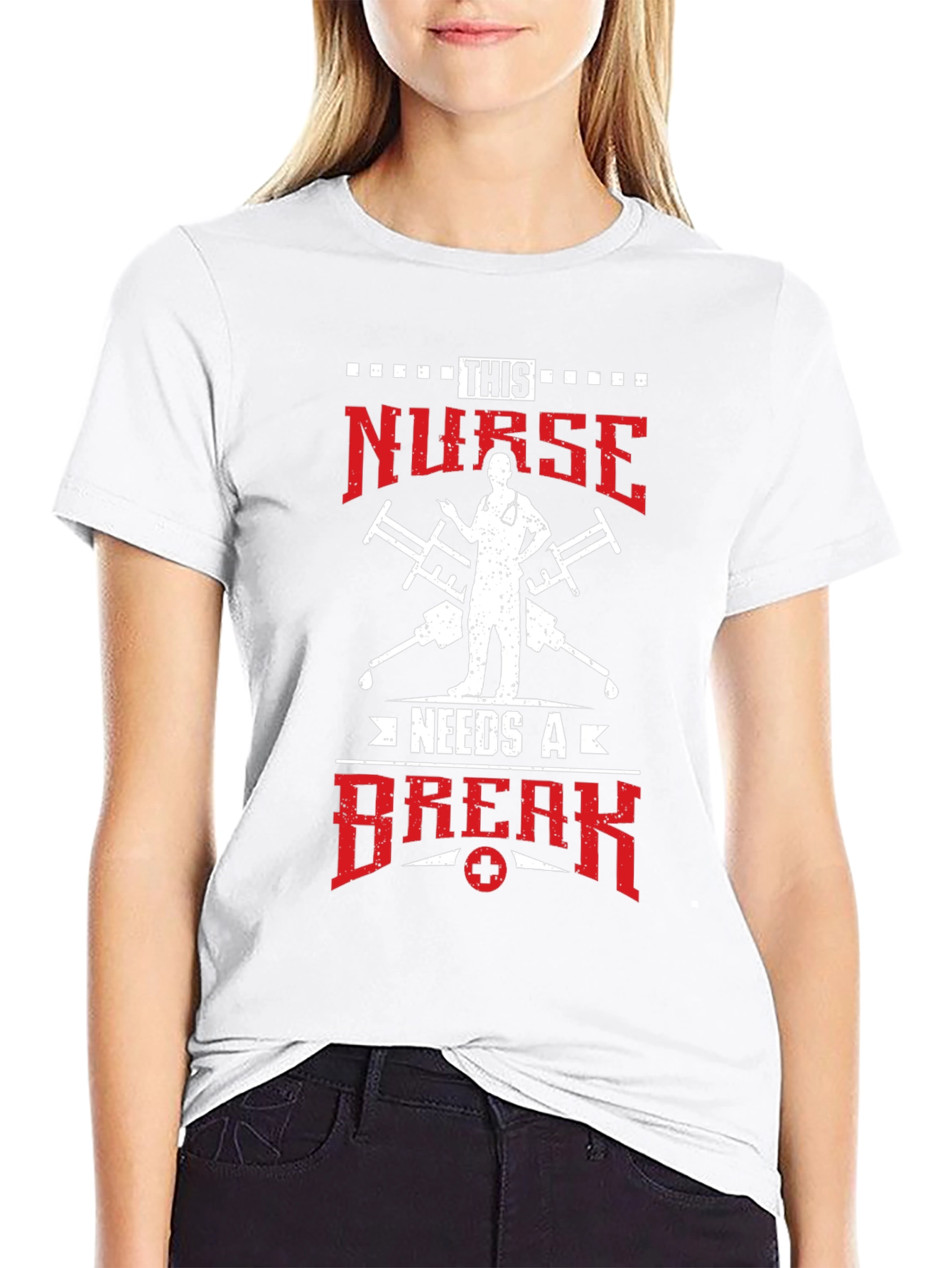 Black Nurse Needs a Break Graphic Tee - Healthcare Hero Apparel view 9