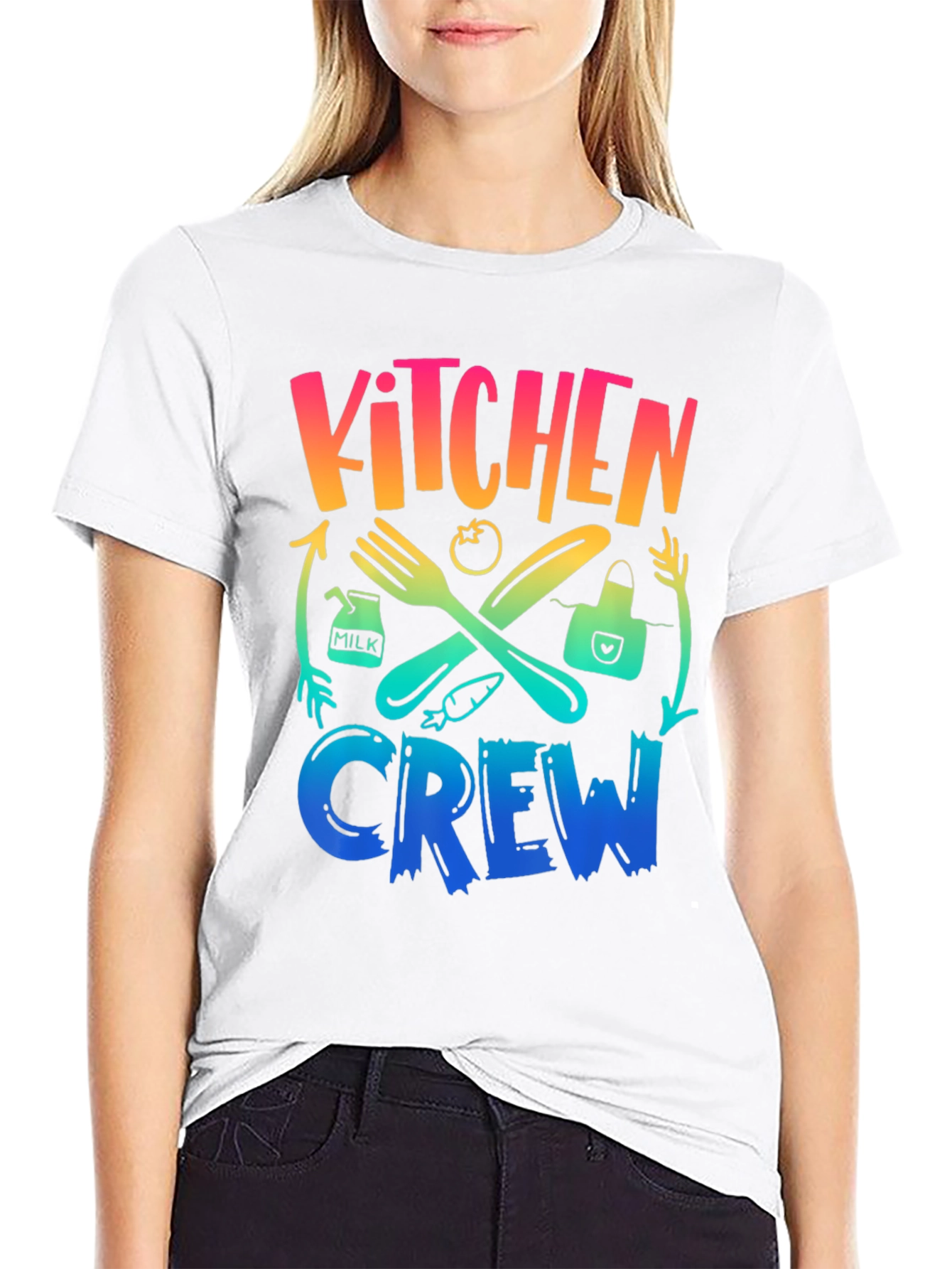 Kitchen Crew Graphic T-Shirt: Colorful Culinary Design - 9