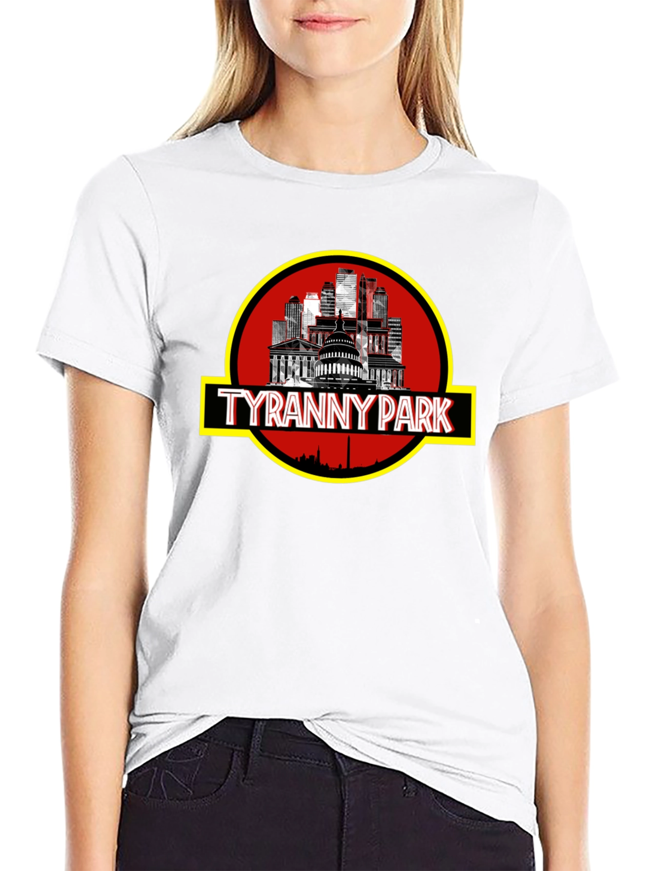 Black Tyranny Park Graphic T-Shirt - Political Statement Tee view 9
