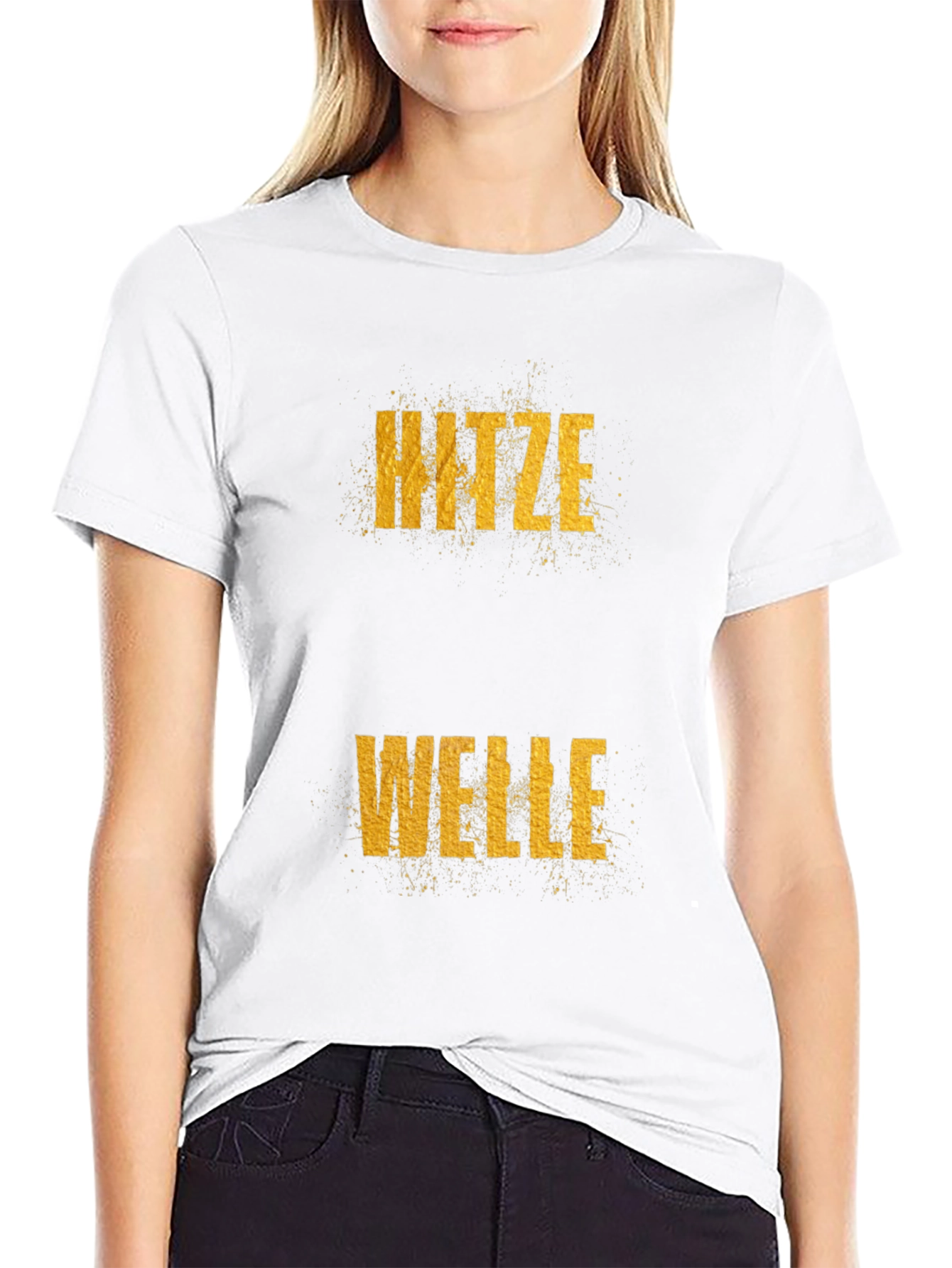 Black Hitzewelle Black Graphic Tee - Heatwave T-Shirt view 9