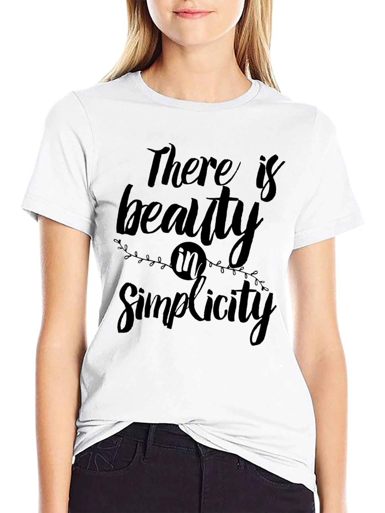Black Beauty in Simplicity Black Graphic T-Shirt view 9