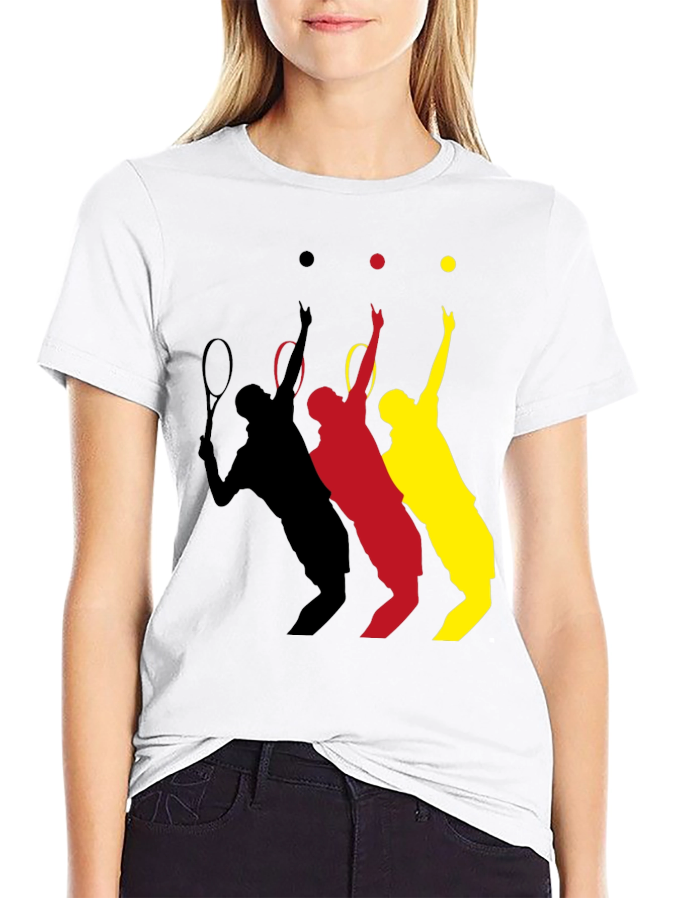 Black Tennis Player T-Shirt - Black view 9