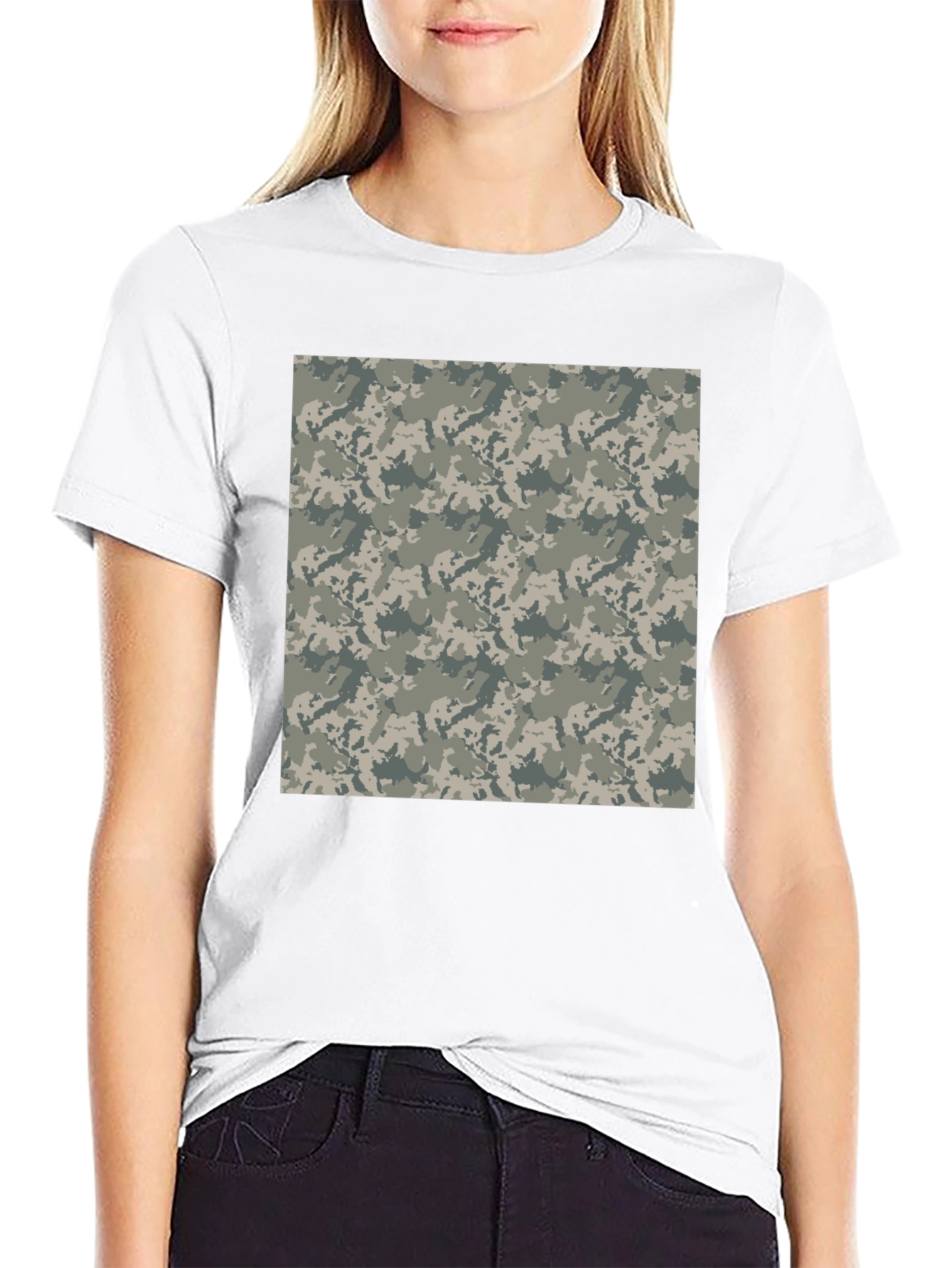 Black Camo Pattern T-Shirt view 9