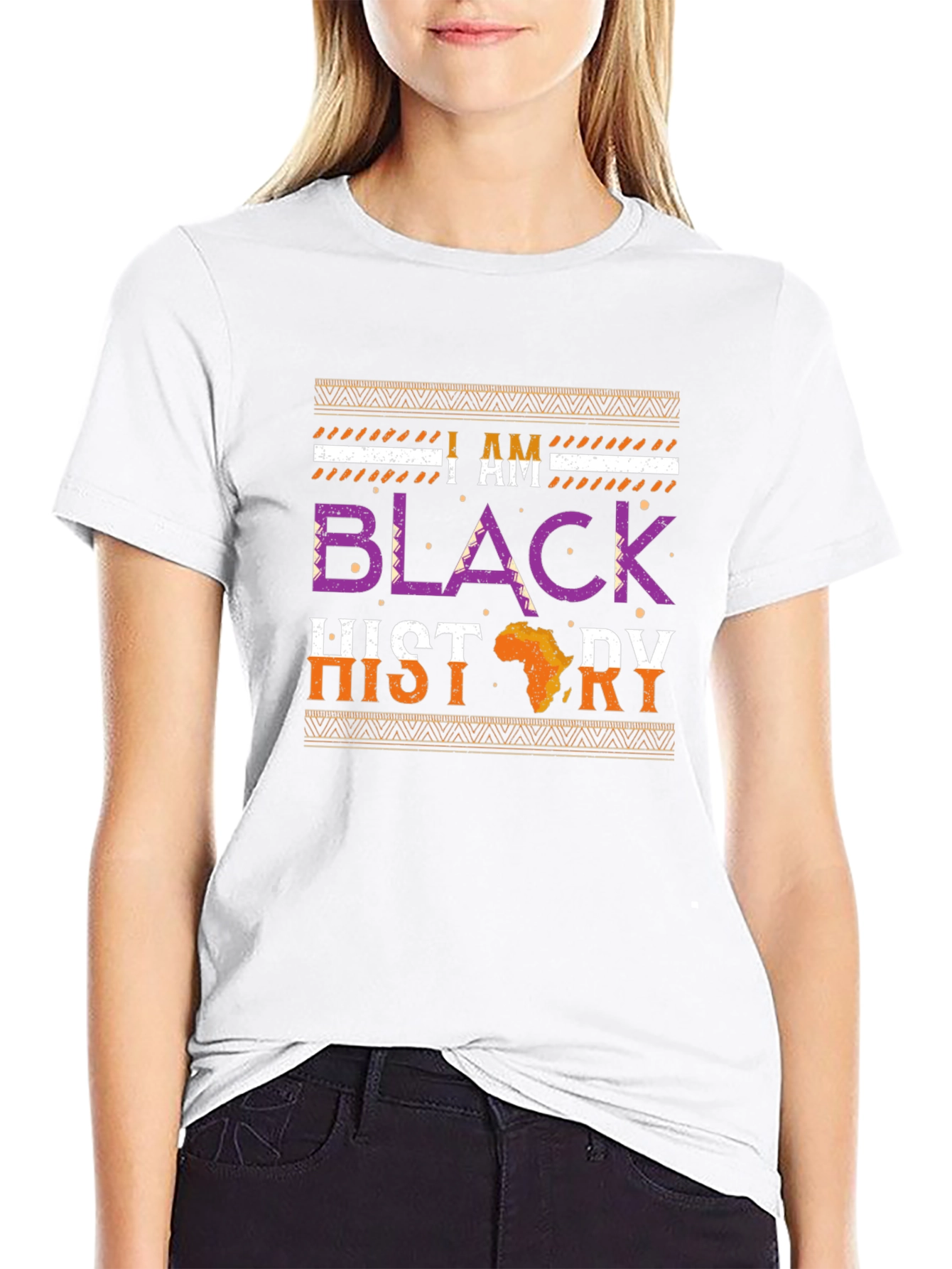 Black I Am Black History T-Shirt view 9