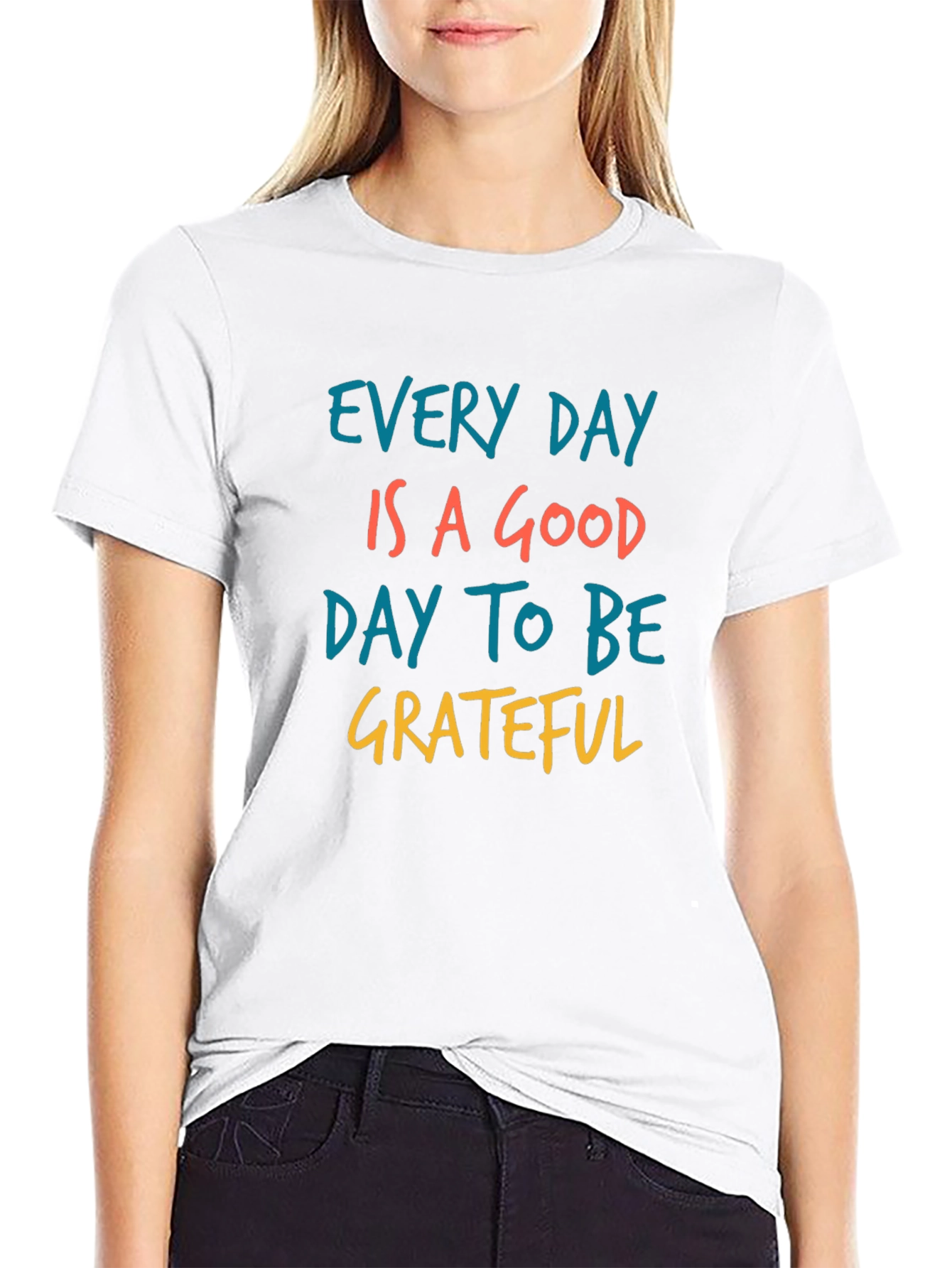Black Grateful Graphic Tee - Every Day is a Good Day view 9