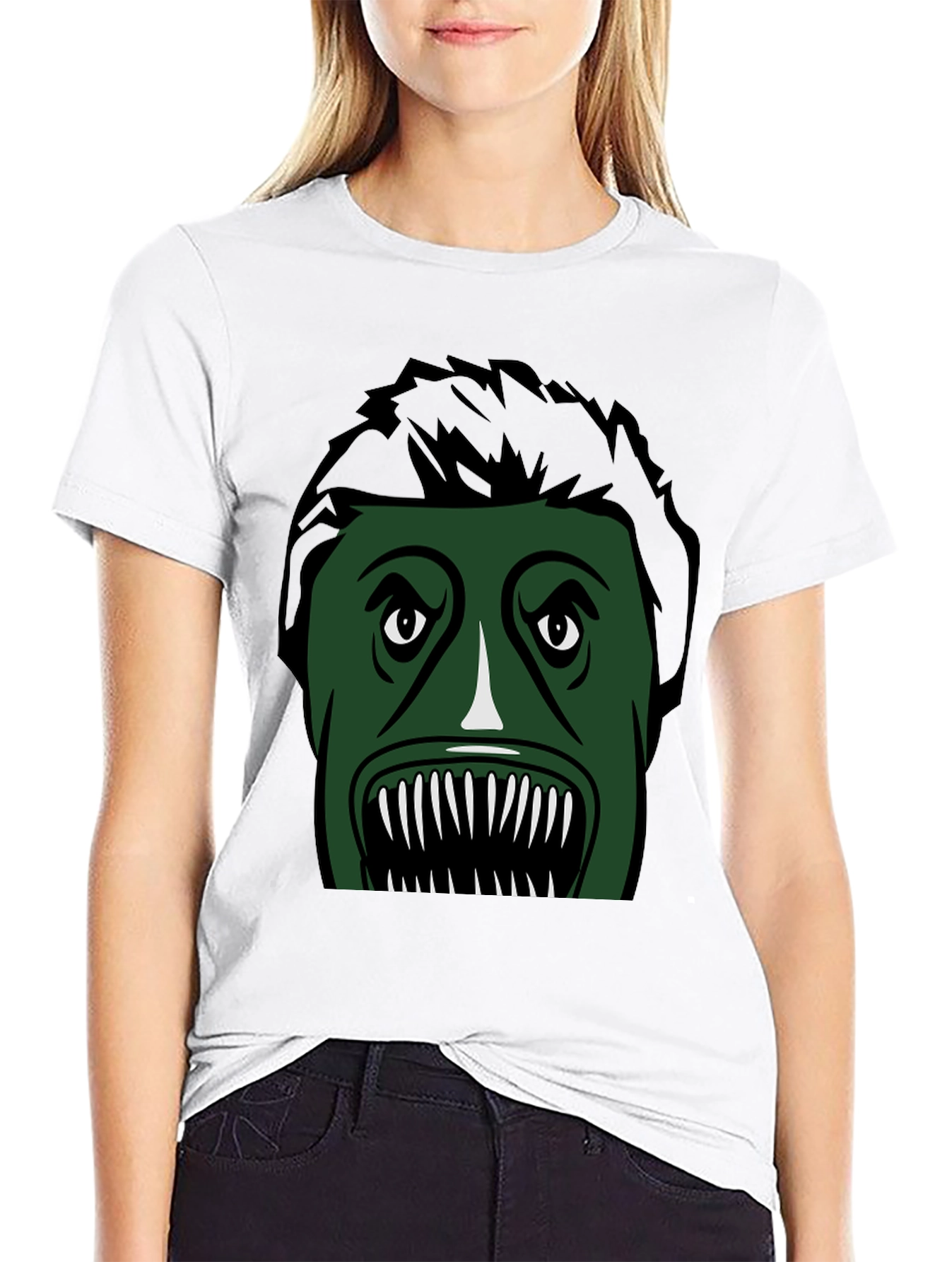Black Monster Graphic Tee -  Unique Horror Design view 9