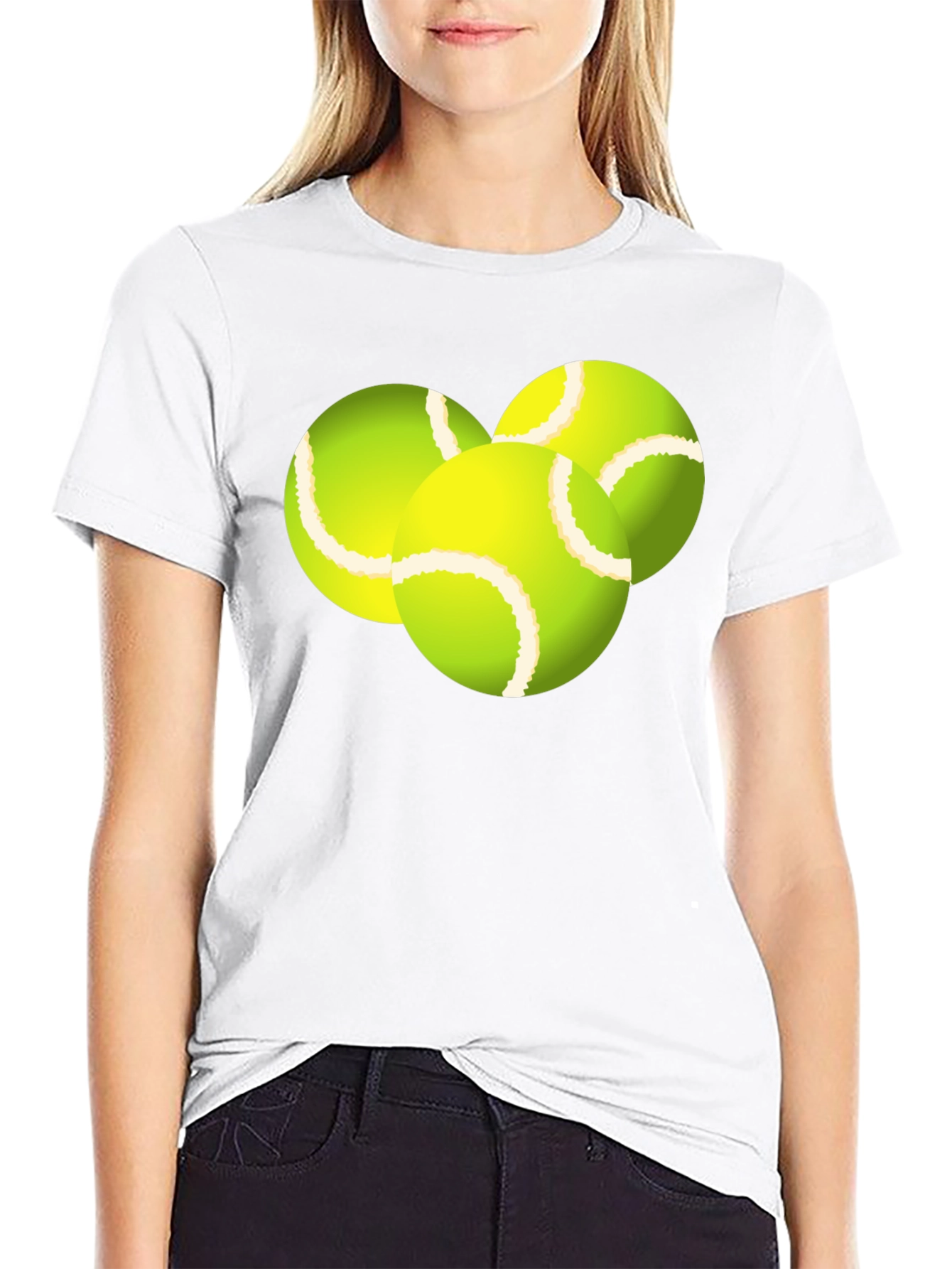 Tennis Balls Graphic Tee - Black Cotton T-Shirt - 9