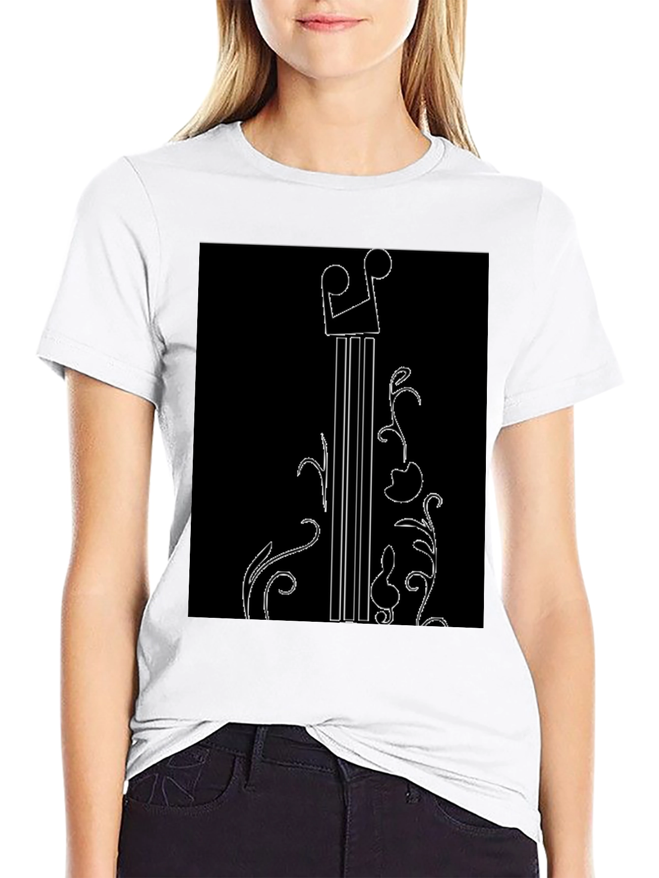 Black Music Inspired Black Graphic Tee view 9