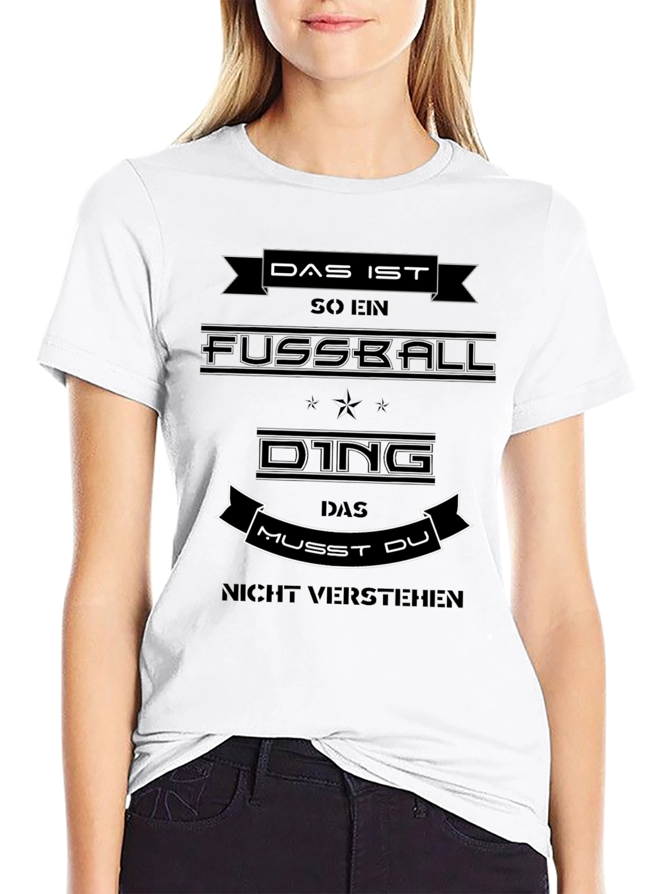 Black Das Ist Fussball Funny T-Shirt view 9