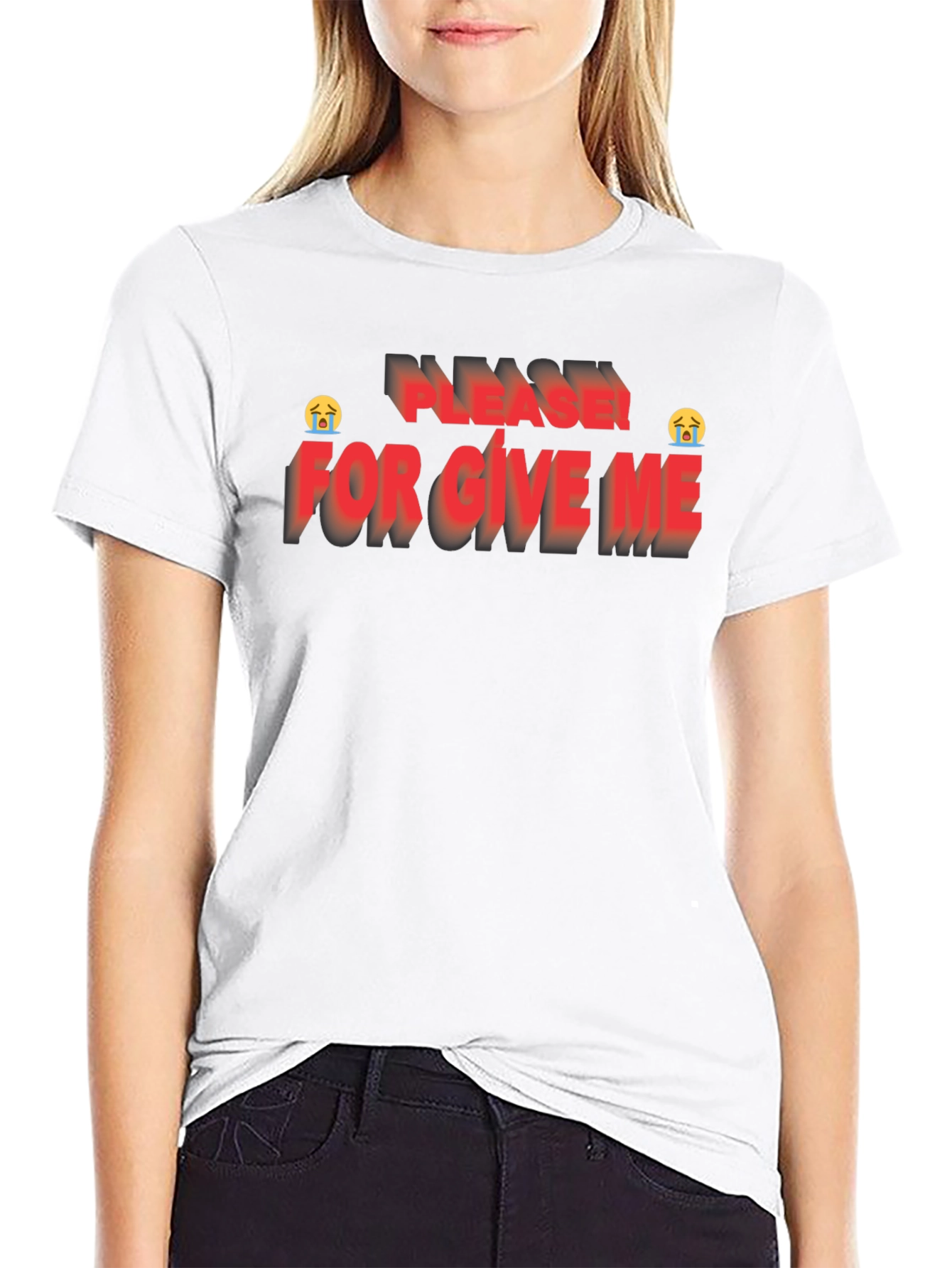Black Please Forgive Me Graphic Tee - Trendy Apology Shirt view 9