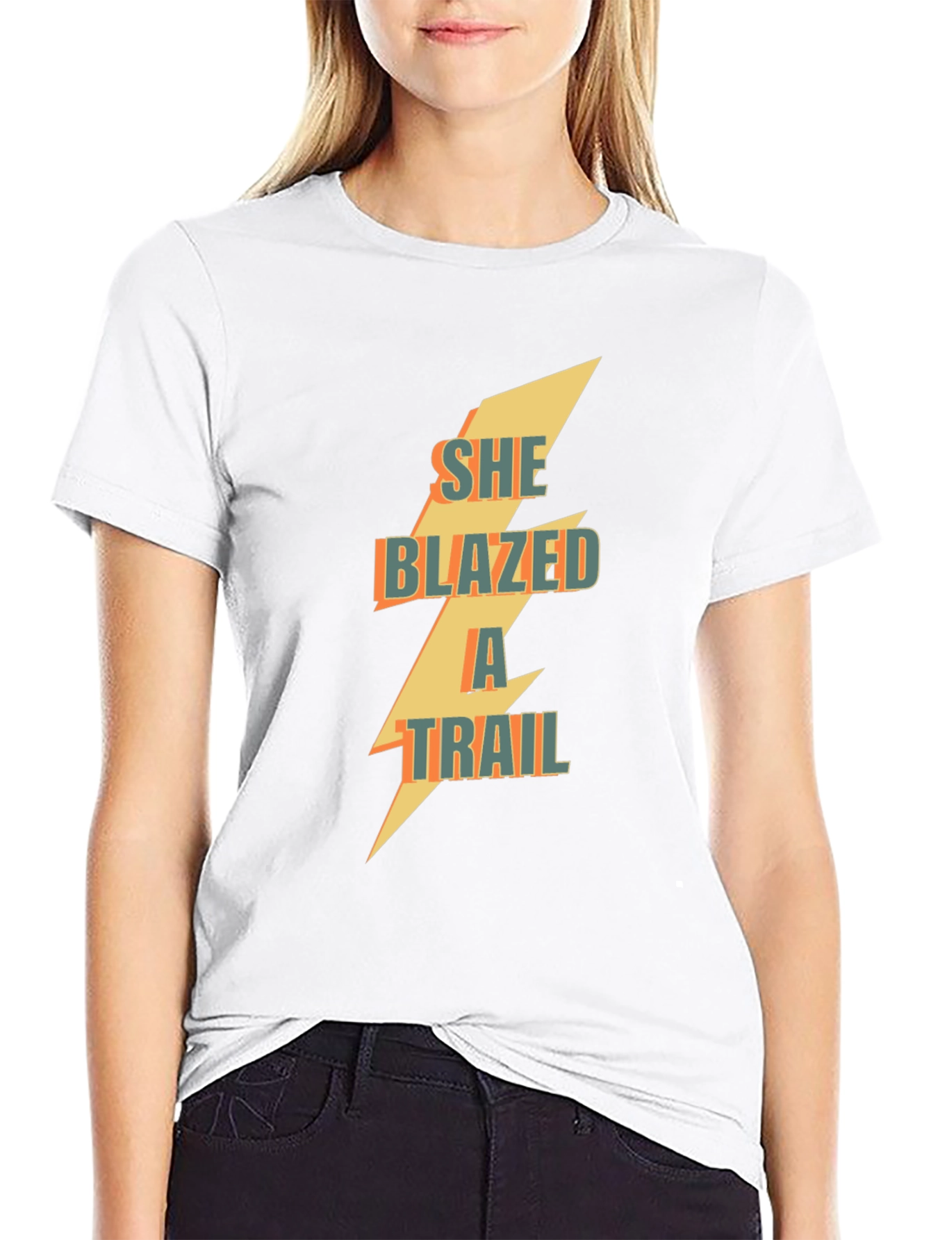 Black She Blazed a Trail Graphic Tee - Black Cotton view 9