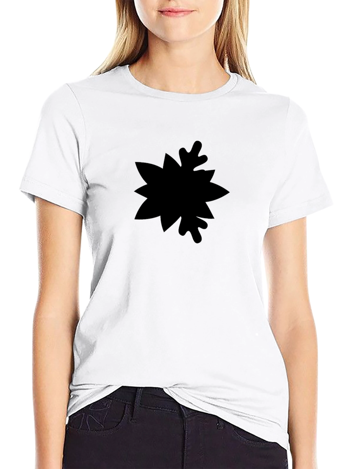 Black Men's Black Graphic Tee - Abstract Design view 9