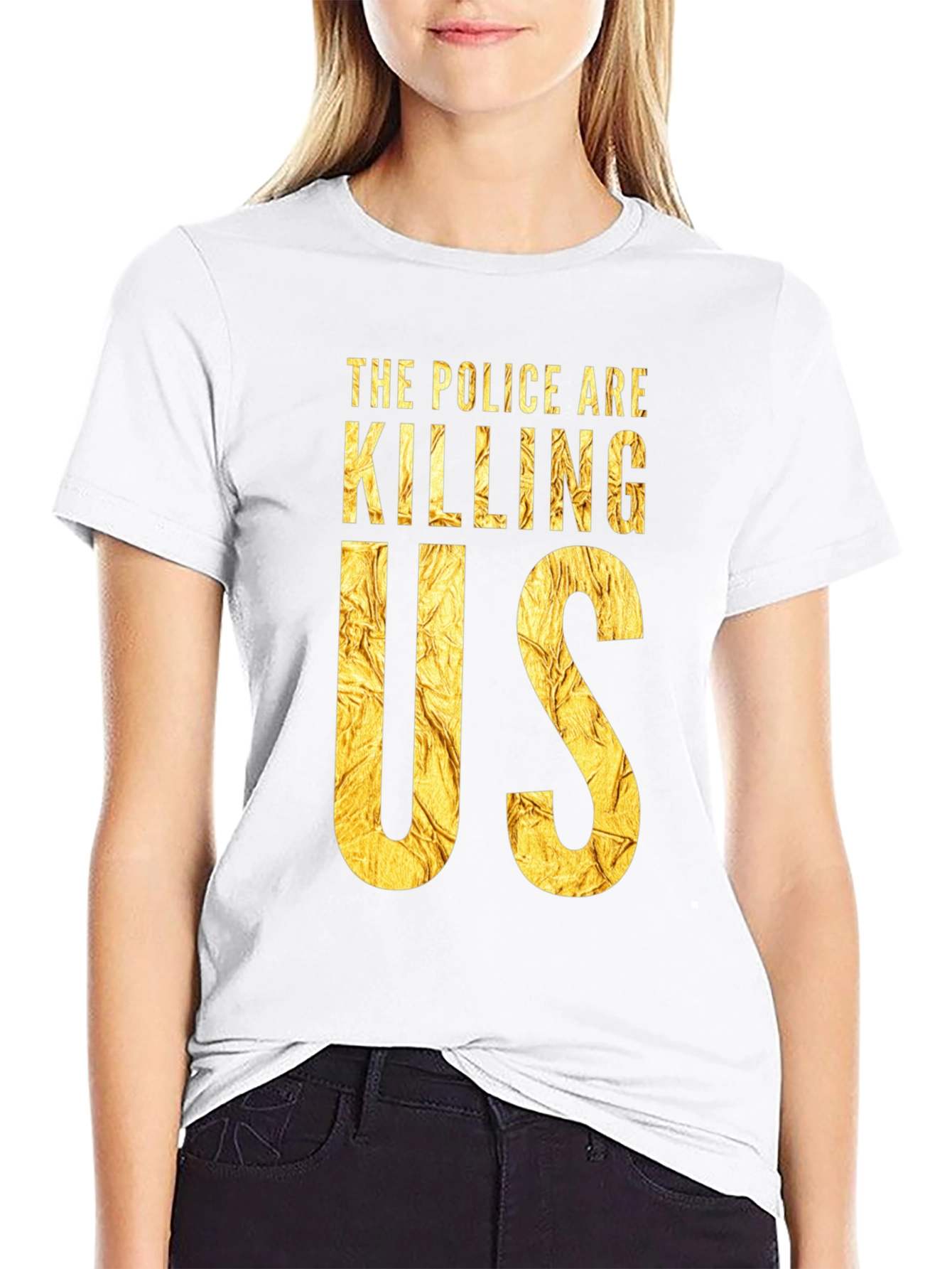Black The Police Are Killing Us Black T-Shirt view 9