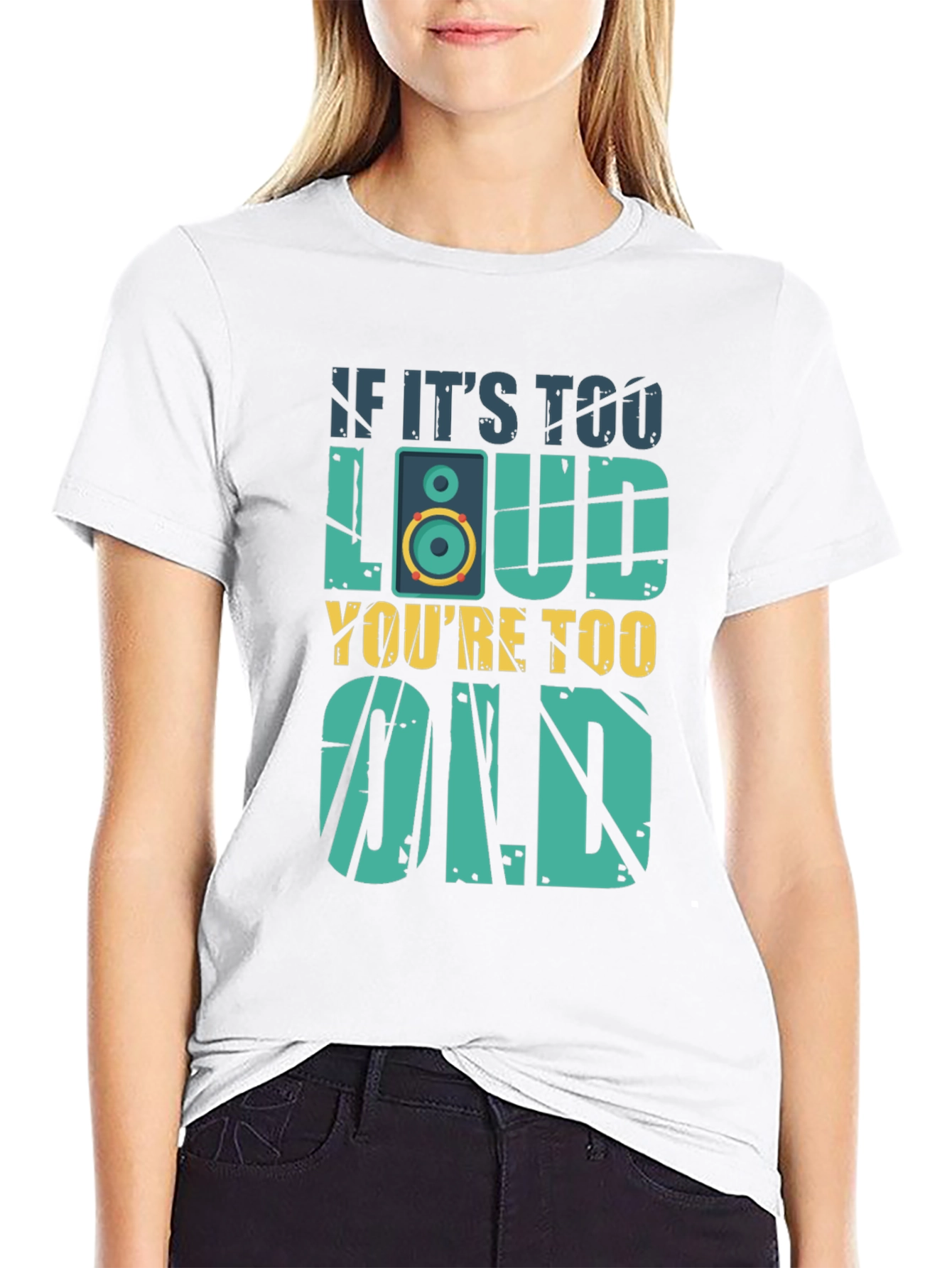 Black If It's Too Loud You're Too Old T-Shirt view 9