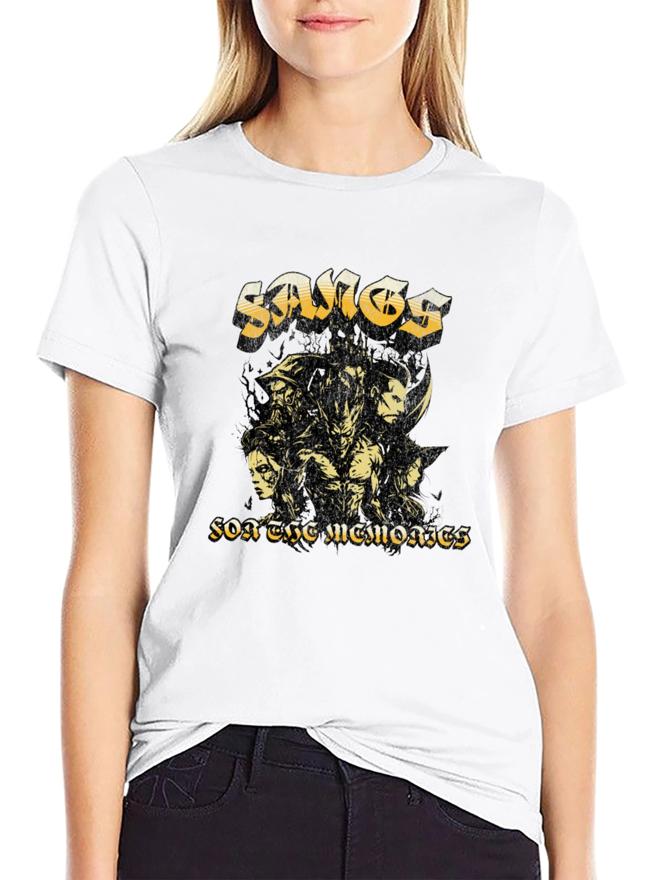 Black Samos Band Black T-Shirt - For The Memories Graphic Tee view 9