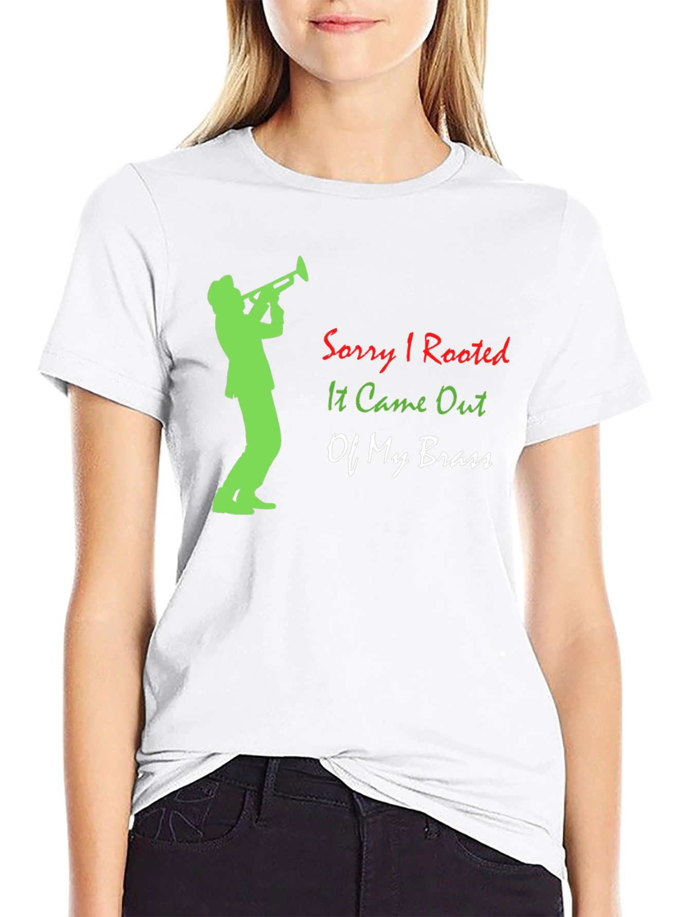 Black Sorry I Tooted T-Shirt Funny Trumpet Player Tee view 9