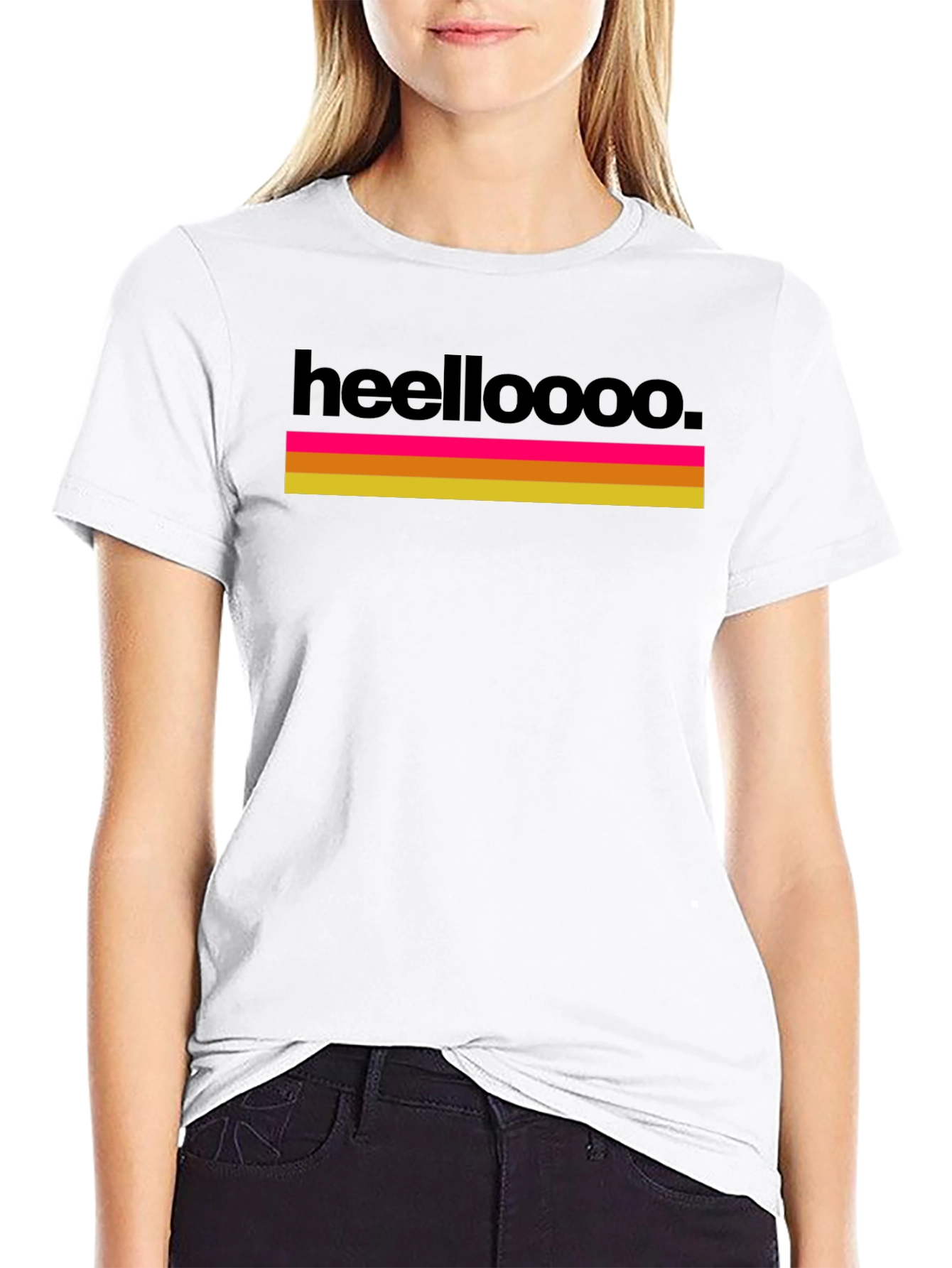 Black Heelloooo. Graphic Tee - Retro Style view 9