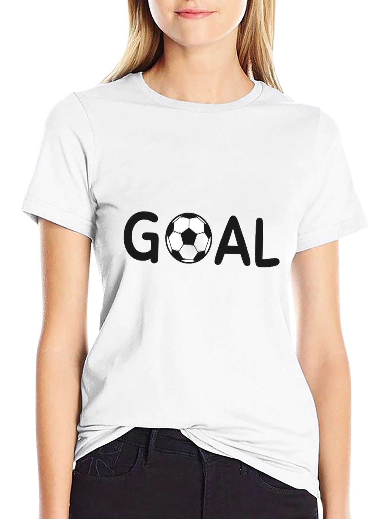 Black Goal Soccer Ball Graphic T-Shirt - Black view 9