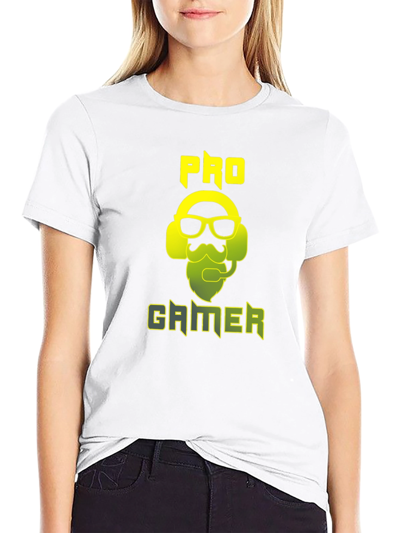 Black Pro Gamer Graphic Tee - Black Cotton Blend Shirt view 9