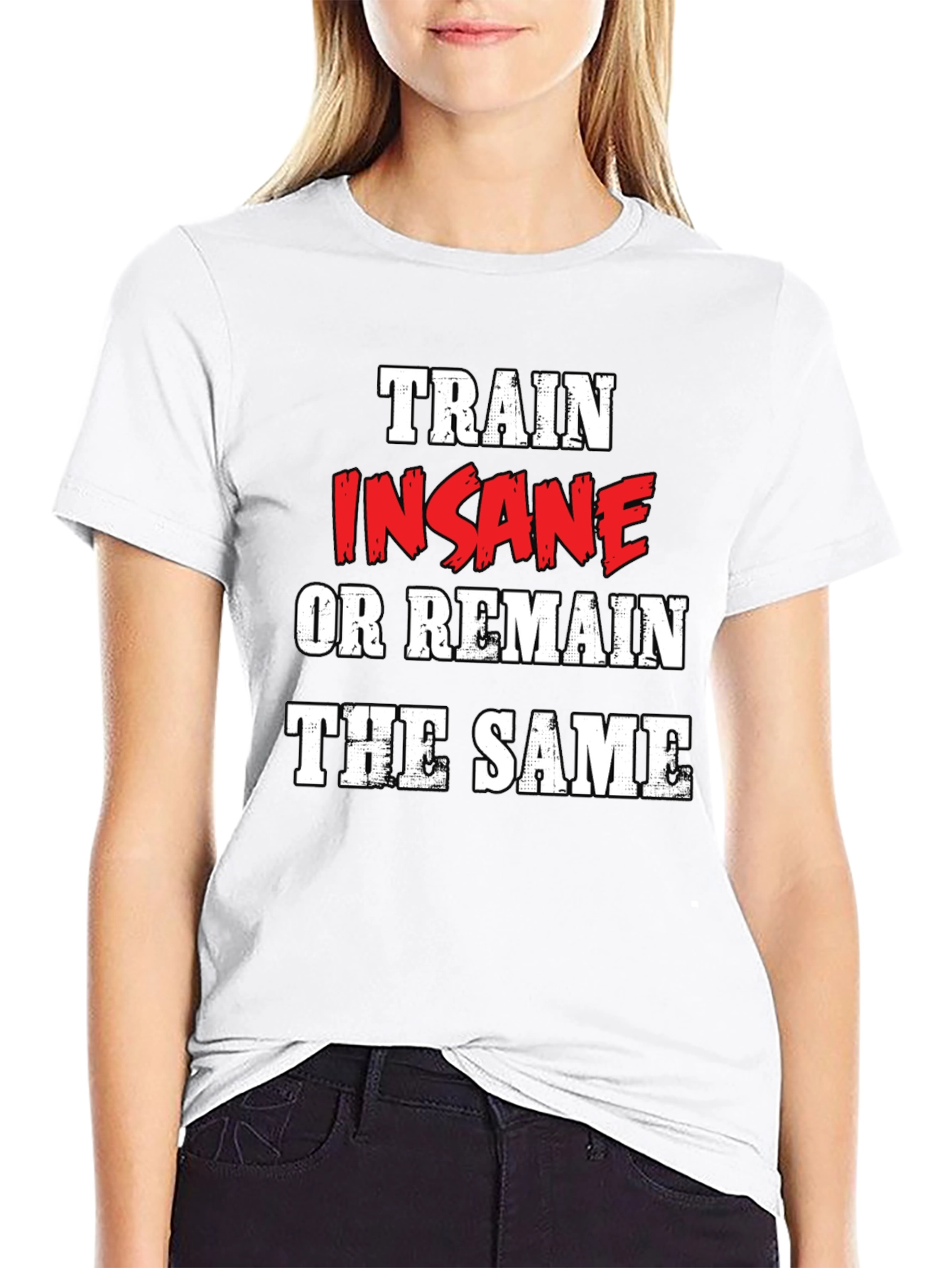 Black Train Insane Graphic Tee - Motivational Workout Shirt view 9