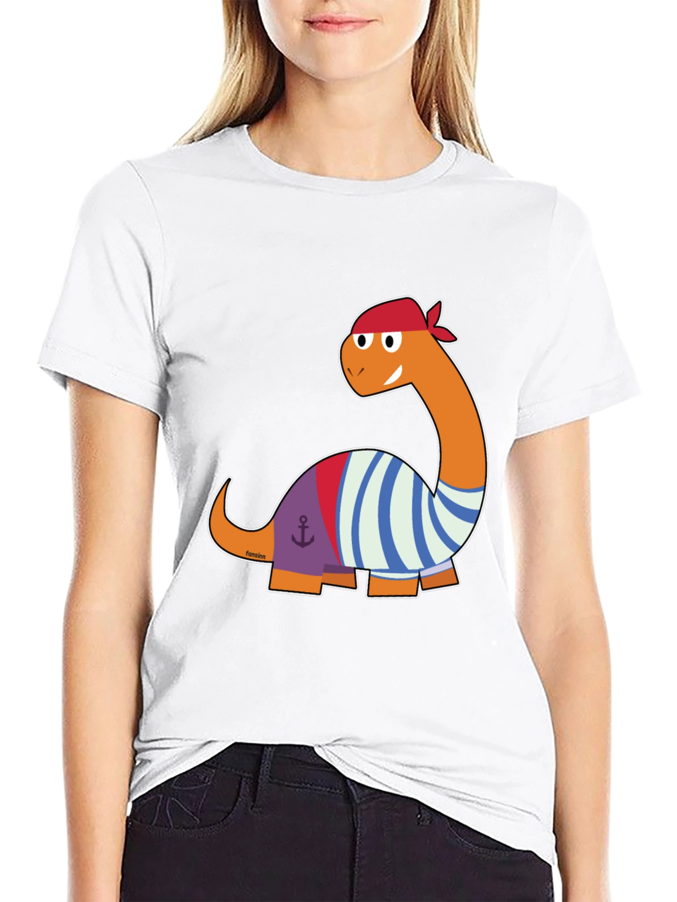 Black Pirate Dino T-Shirt - Black view 9