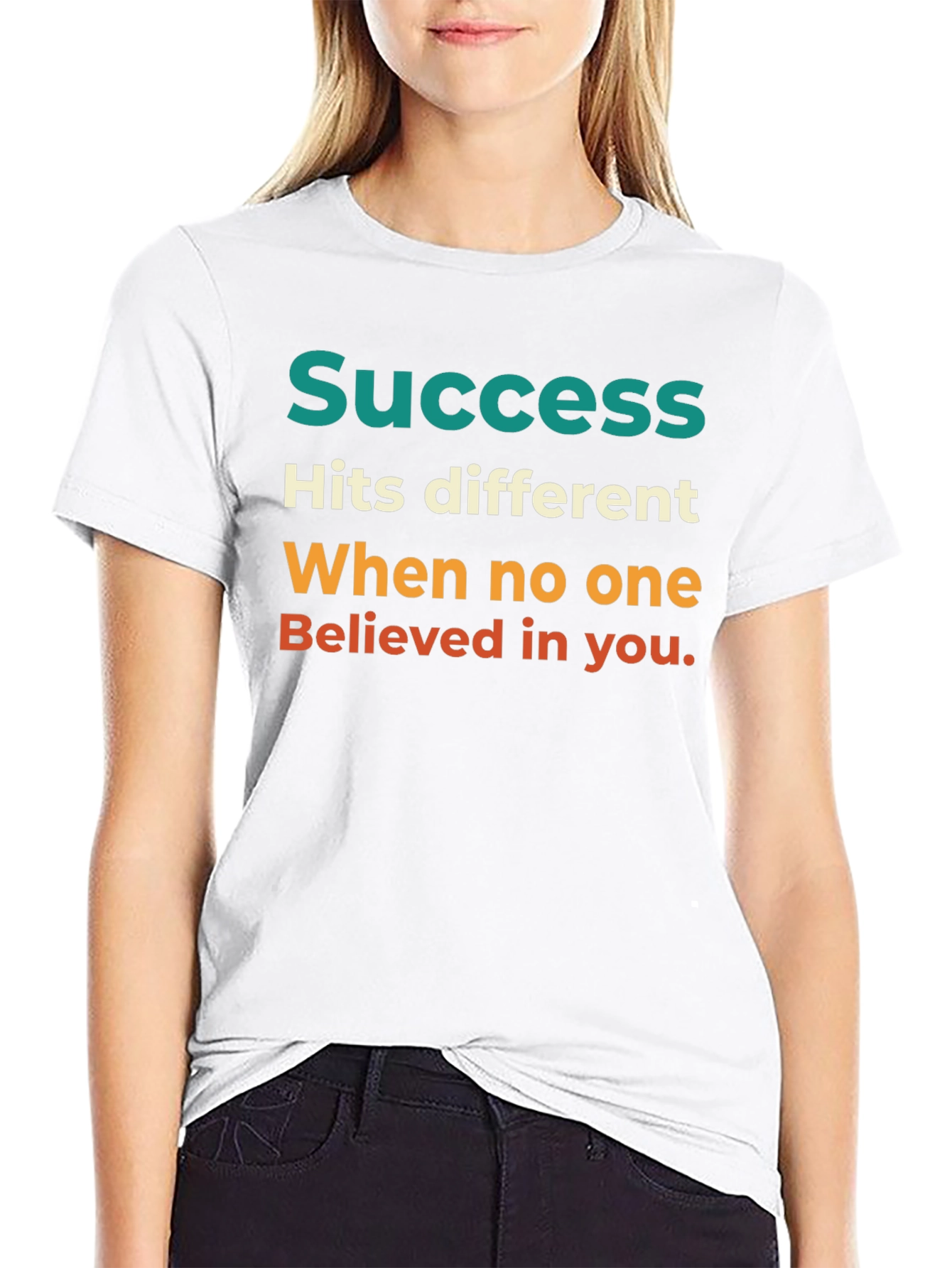 Black Success Motivational Graphic T-Shirt view 9